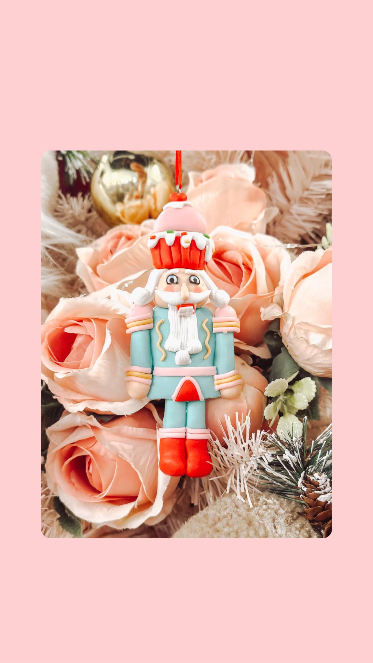 Candied Nutcracker Christmas Ornament