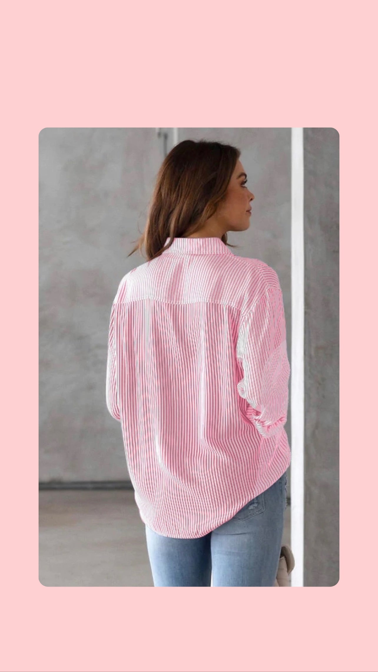 Striped Top Loose Casual Long Sleeve Shirt