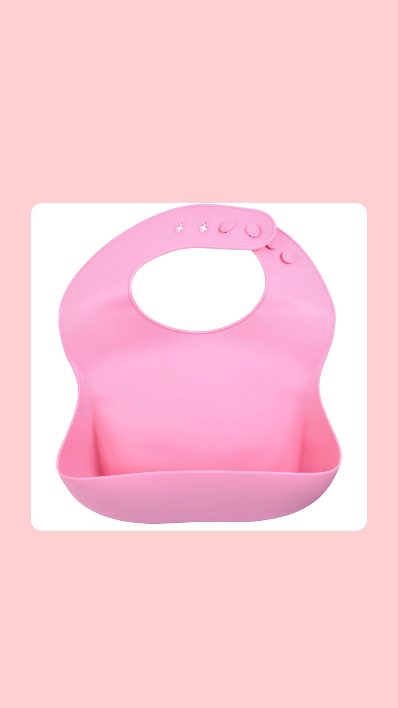 Rose Silicone Bib with Crumb Catcher