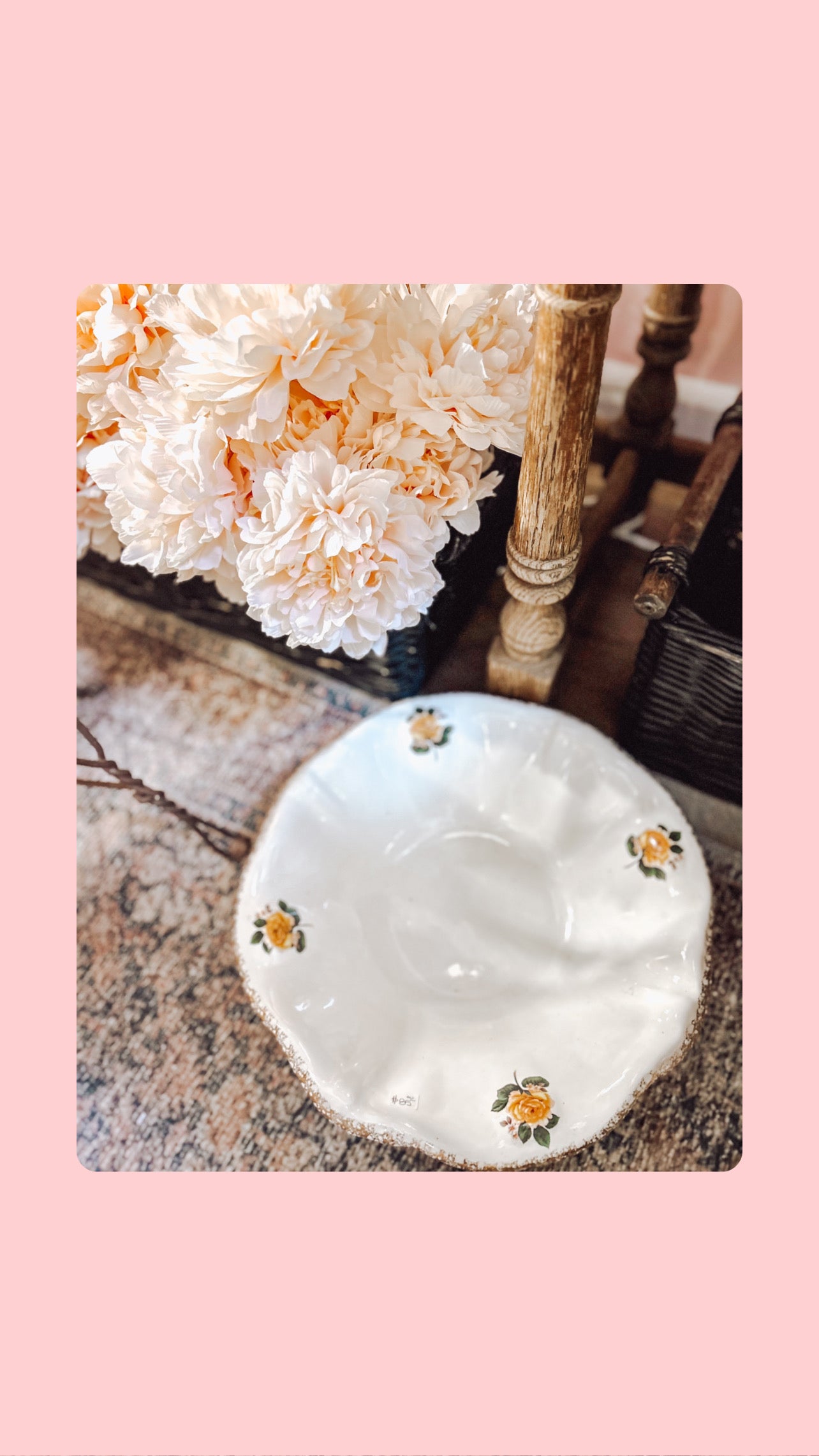 Yellow floral pitcher