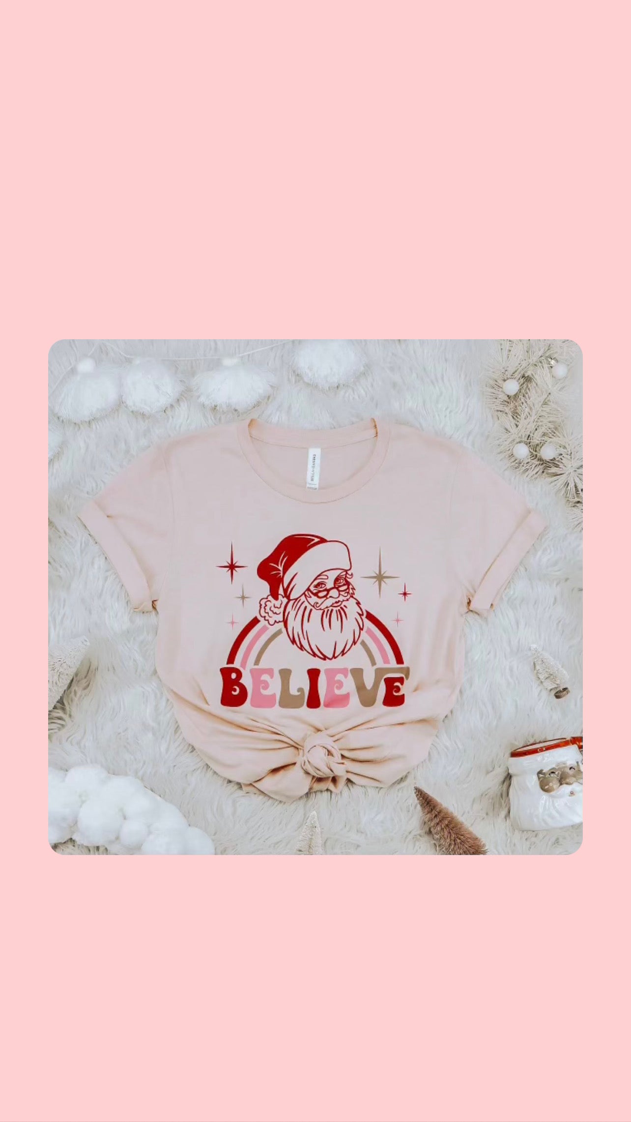 Believe Retro Santa Lightweight Tee