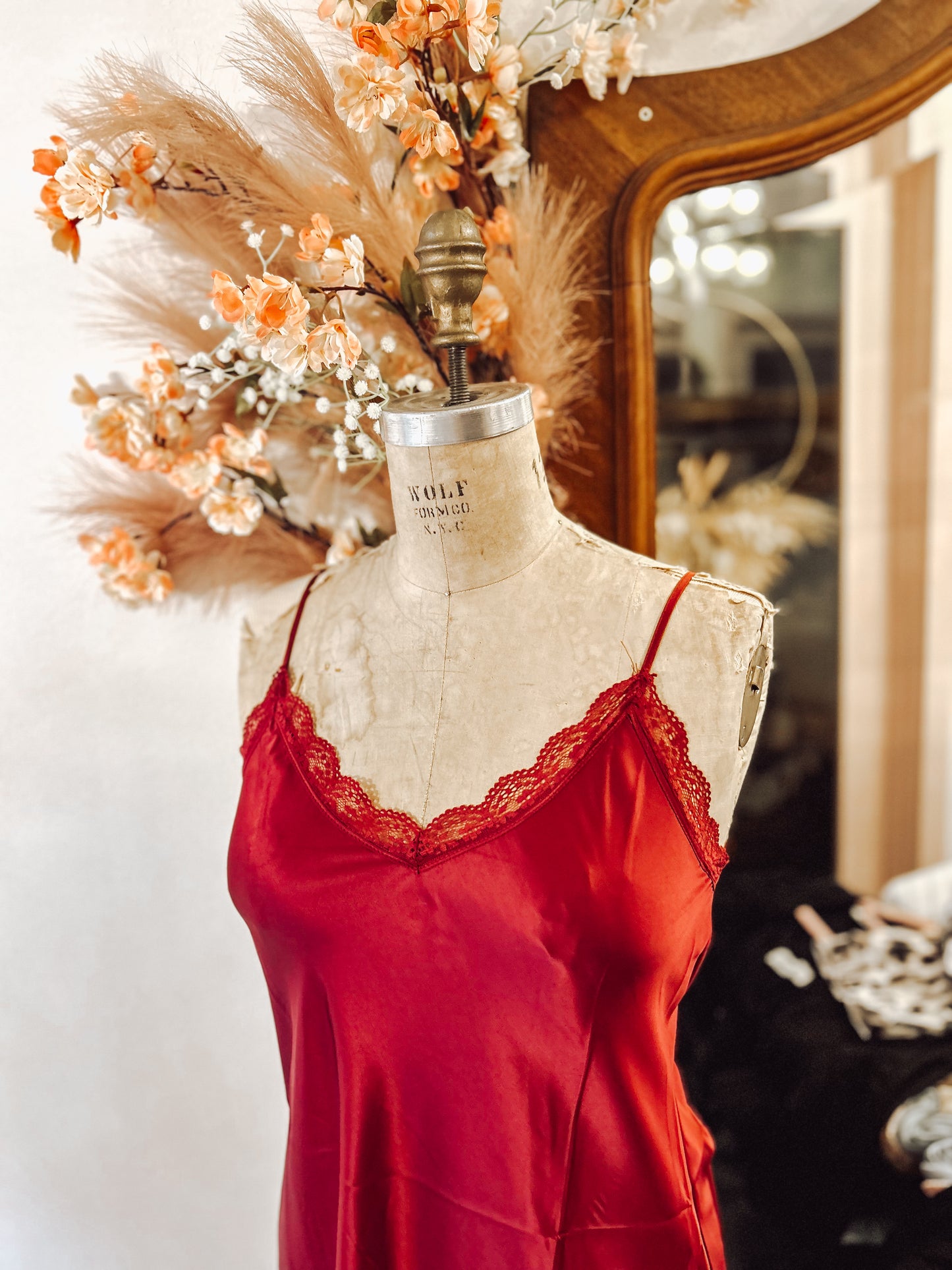 Burgundy Silky Nightgown