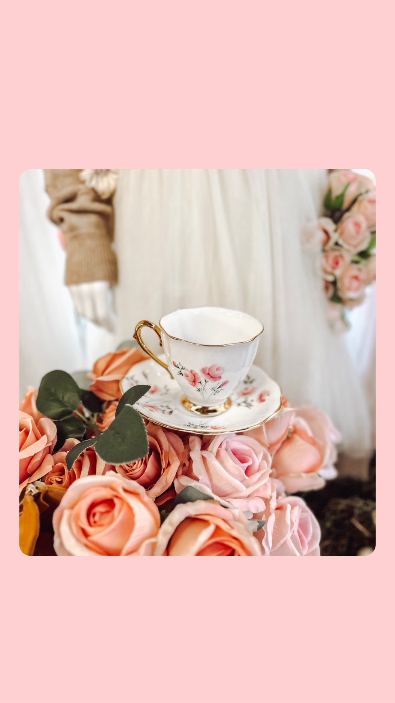 Floral tea cup set