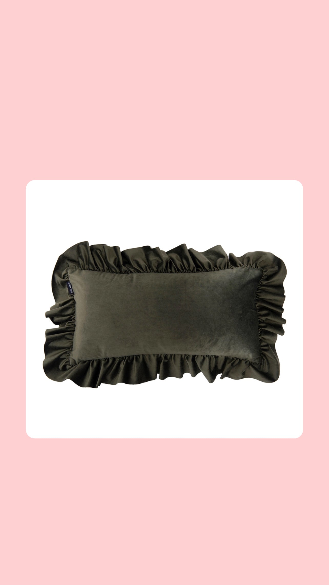 Velvet Ruffle Throw Pillow