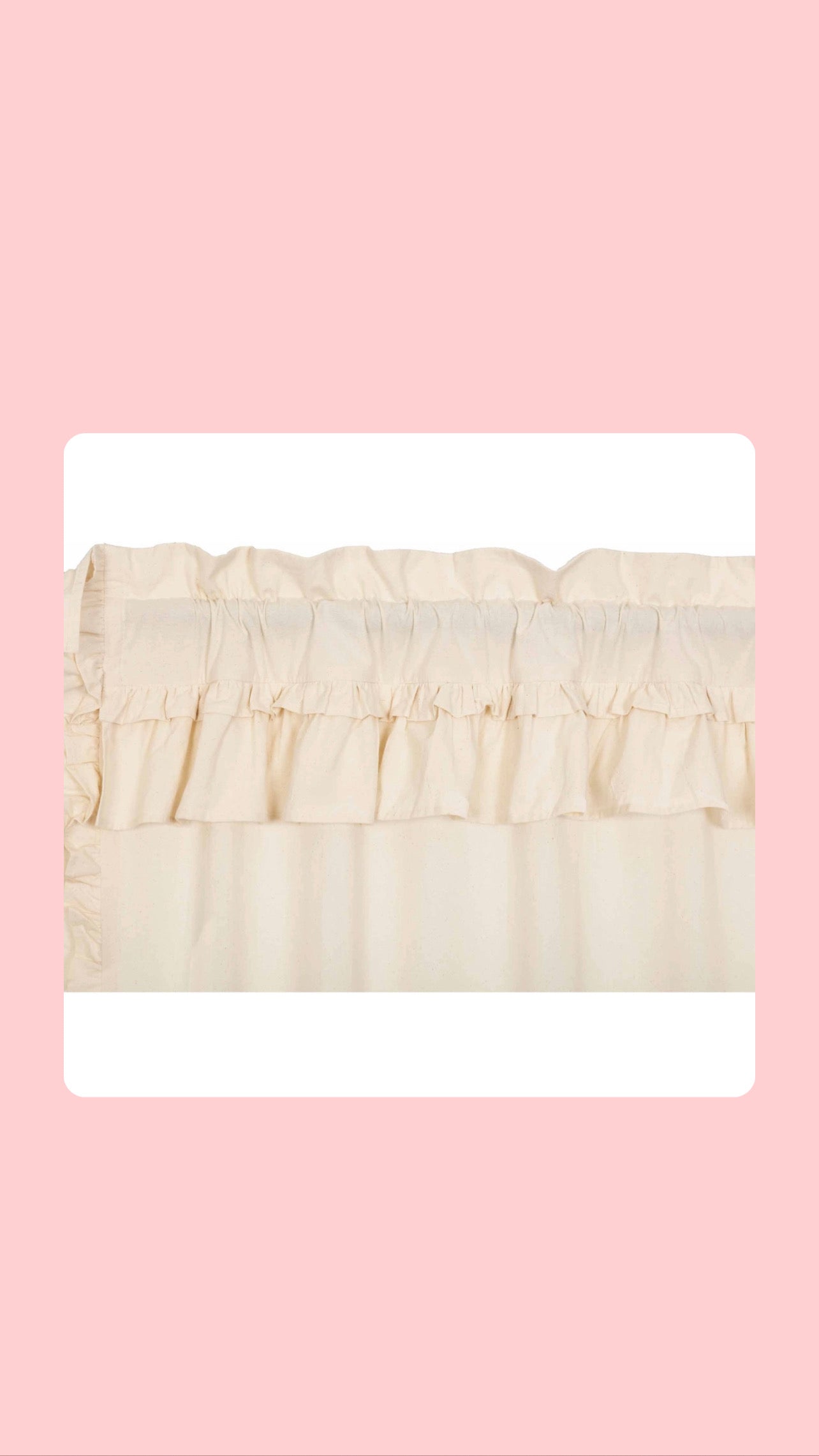 Muslin Ruffled Natural Tier Curtains