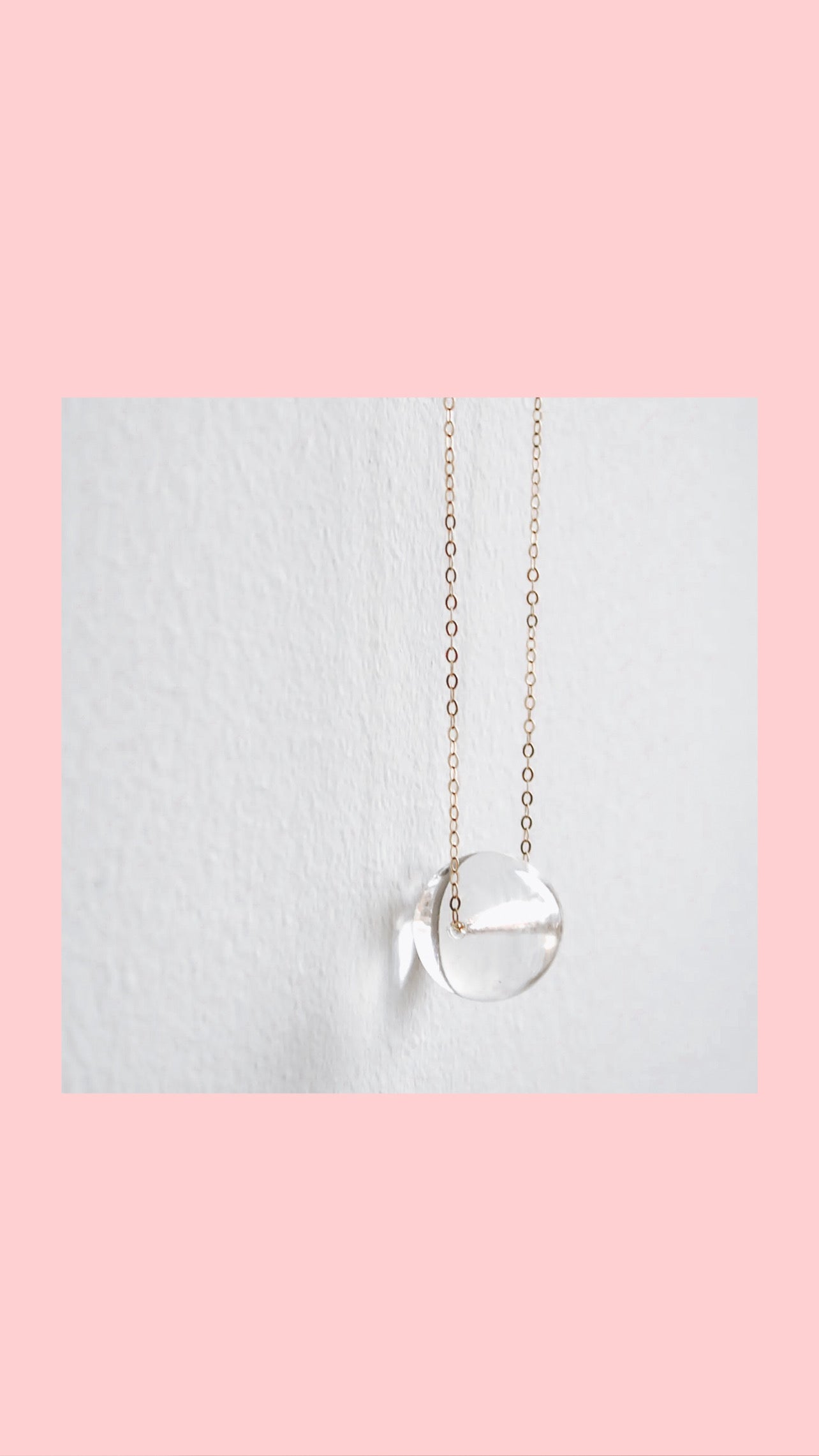 Glass globe necklace