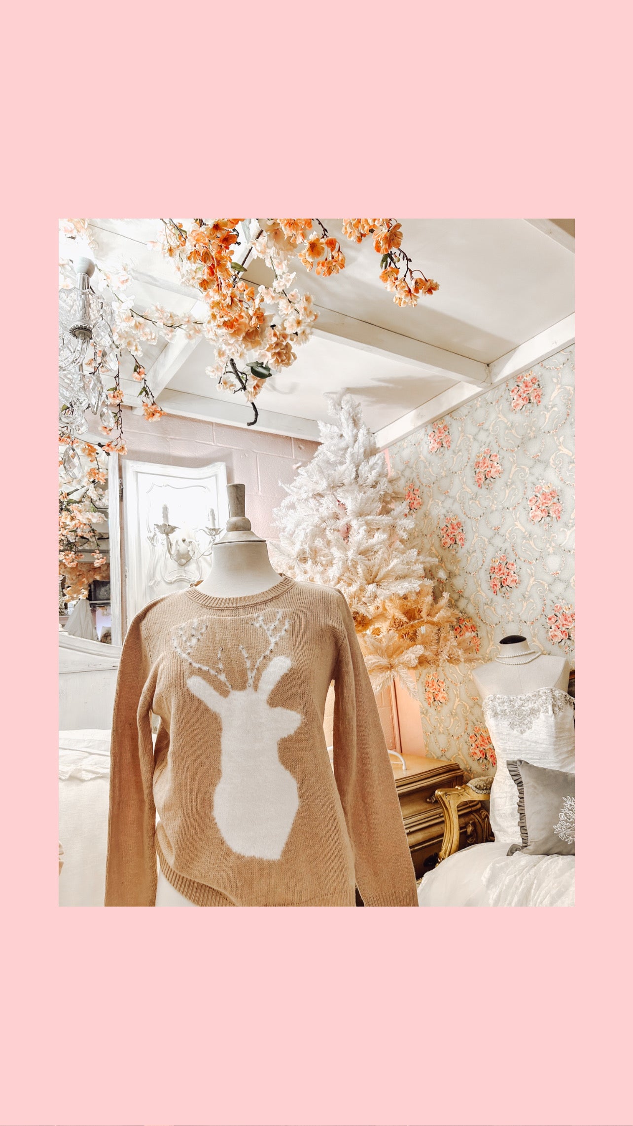 Holiday crewneck reindeer sweaters