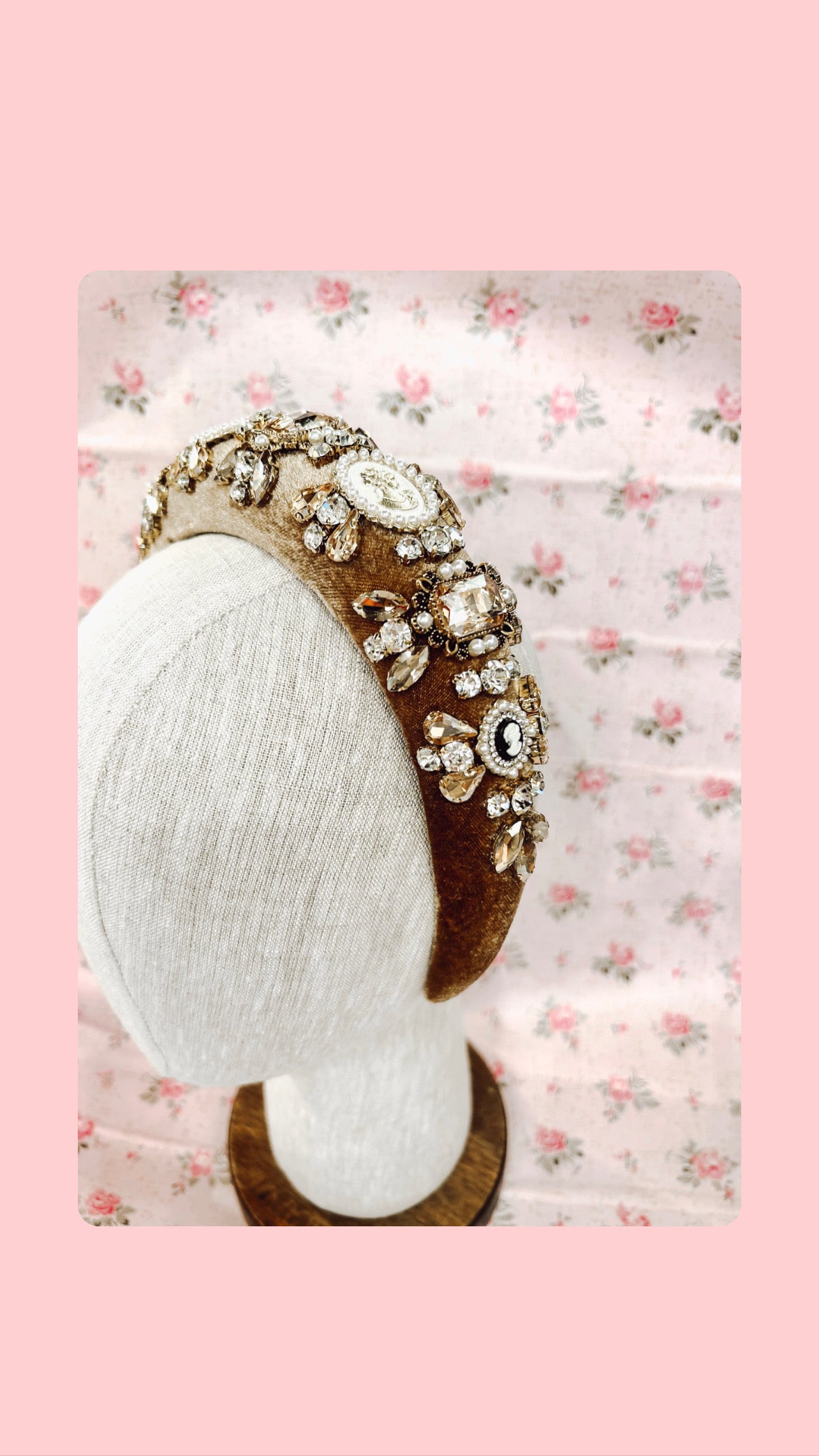 Crystal Charmed Velvet Headband