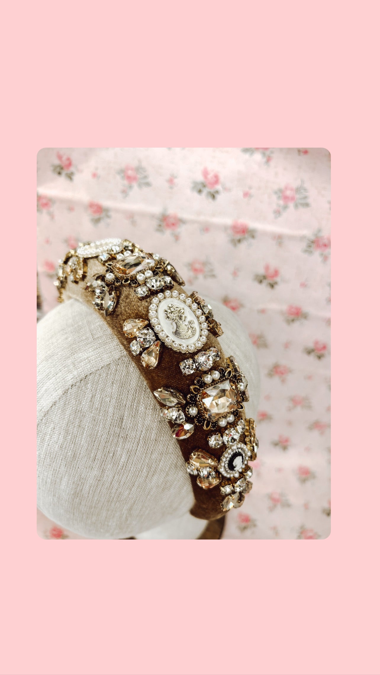 Crystal Charmed Velvet Headband