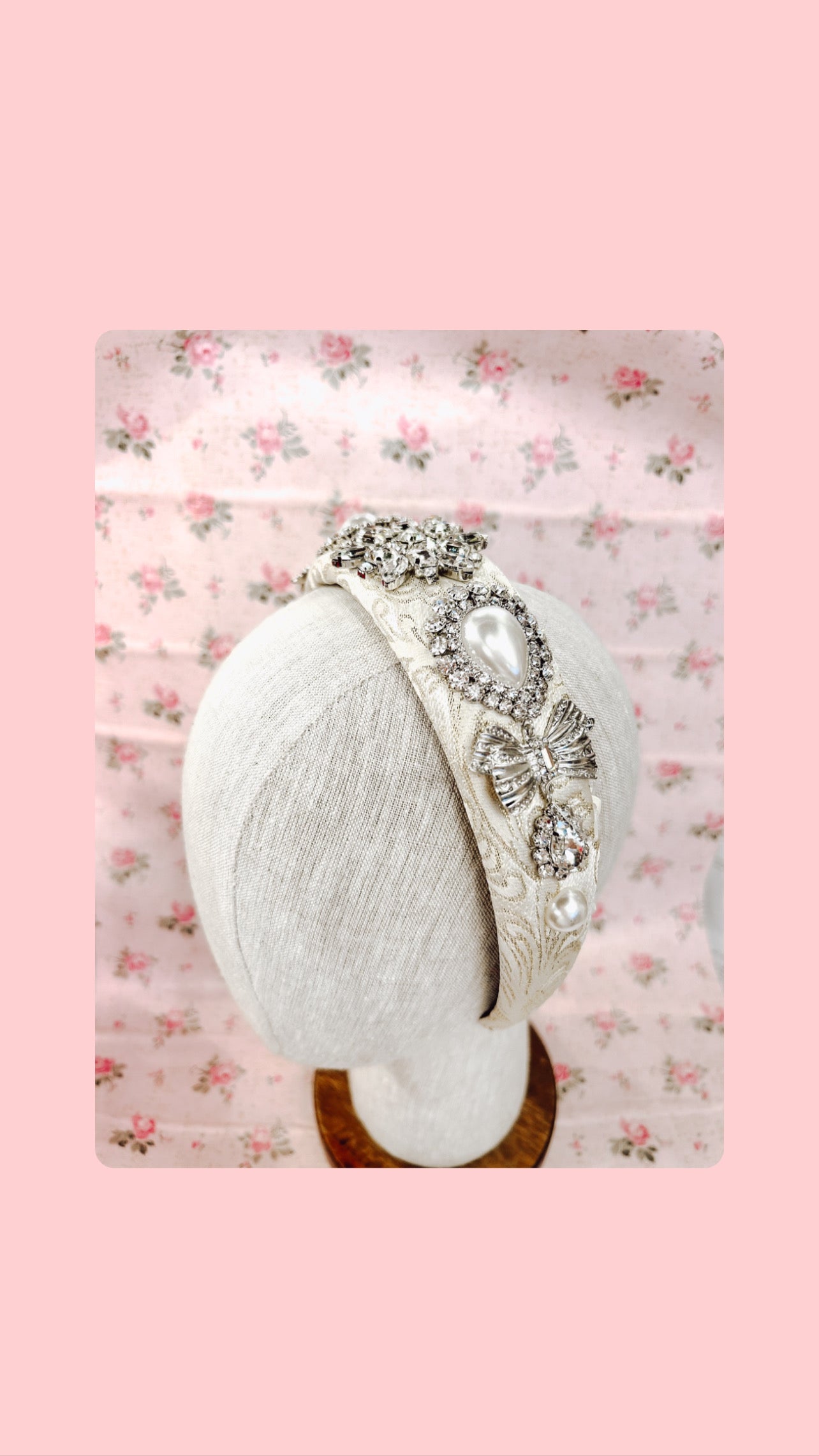 Silver crystal charmed headband