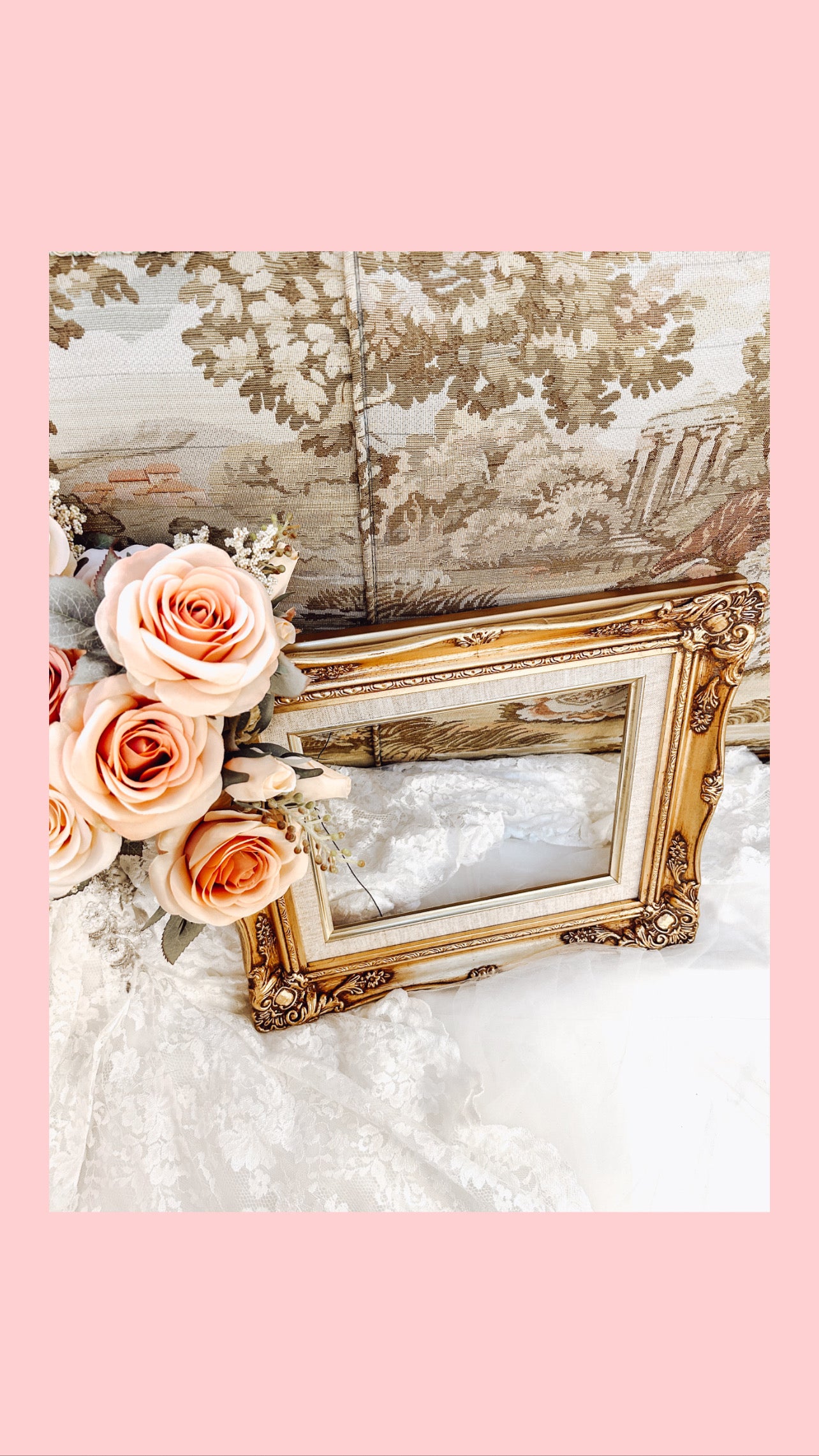 Gold mini antique frame