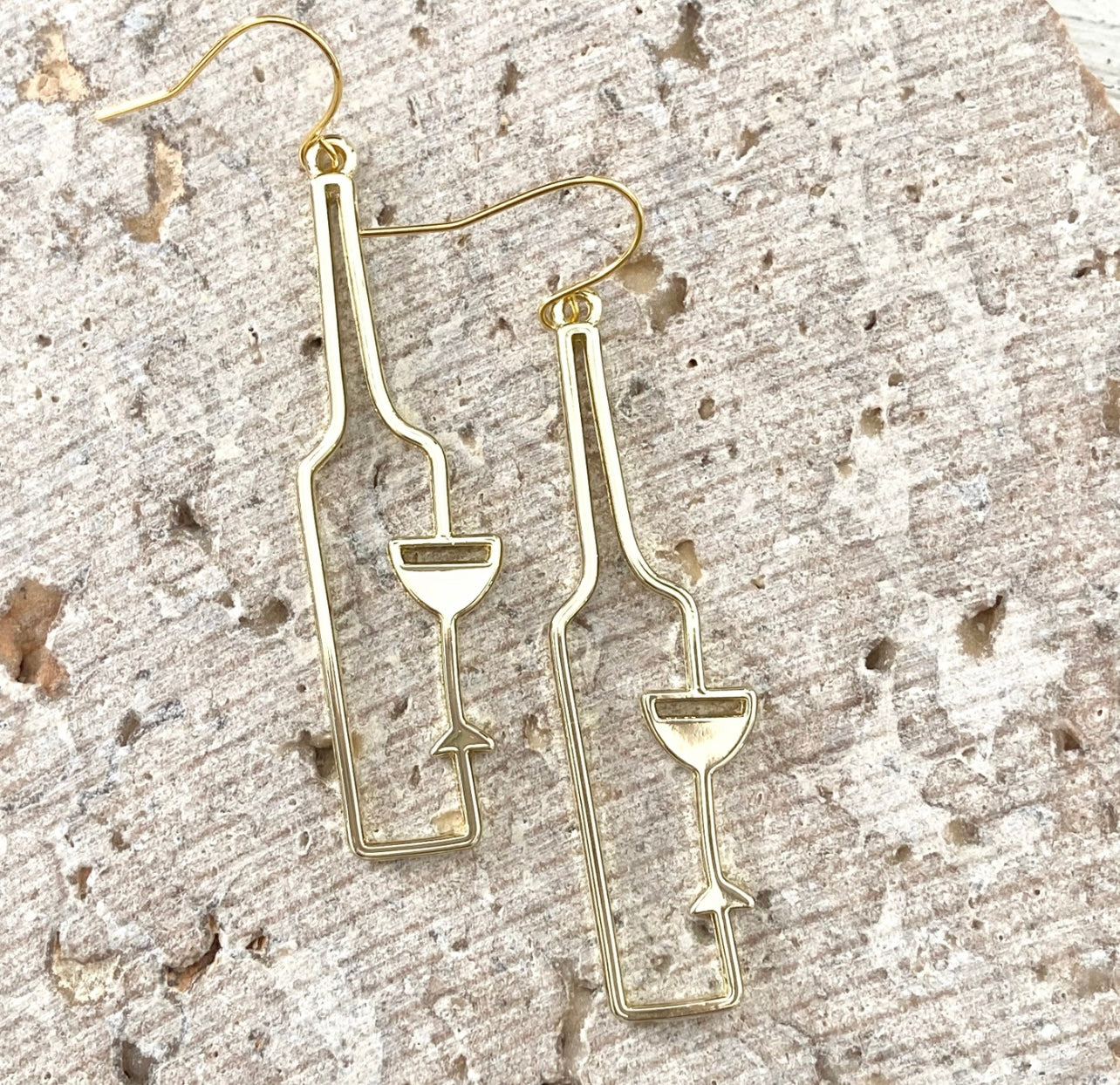 Wine bottle earrings