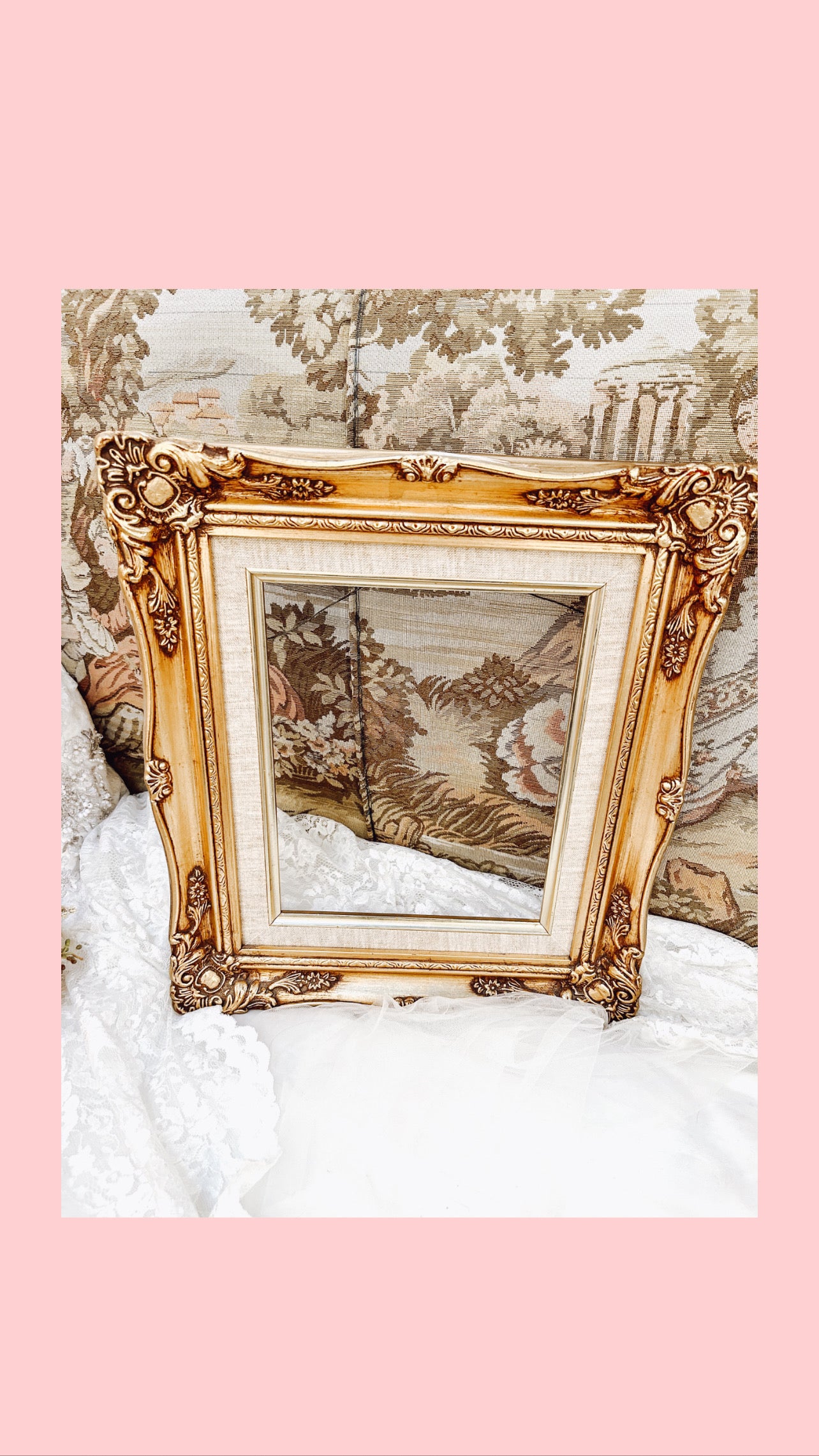 Gold mini antique frame