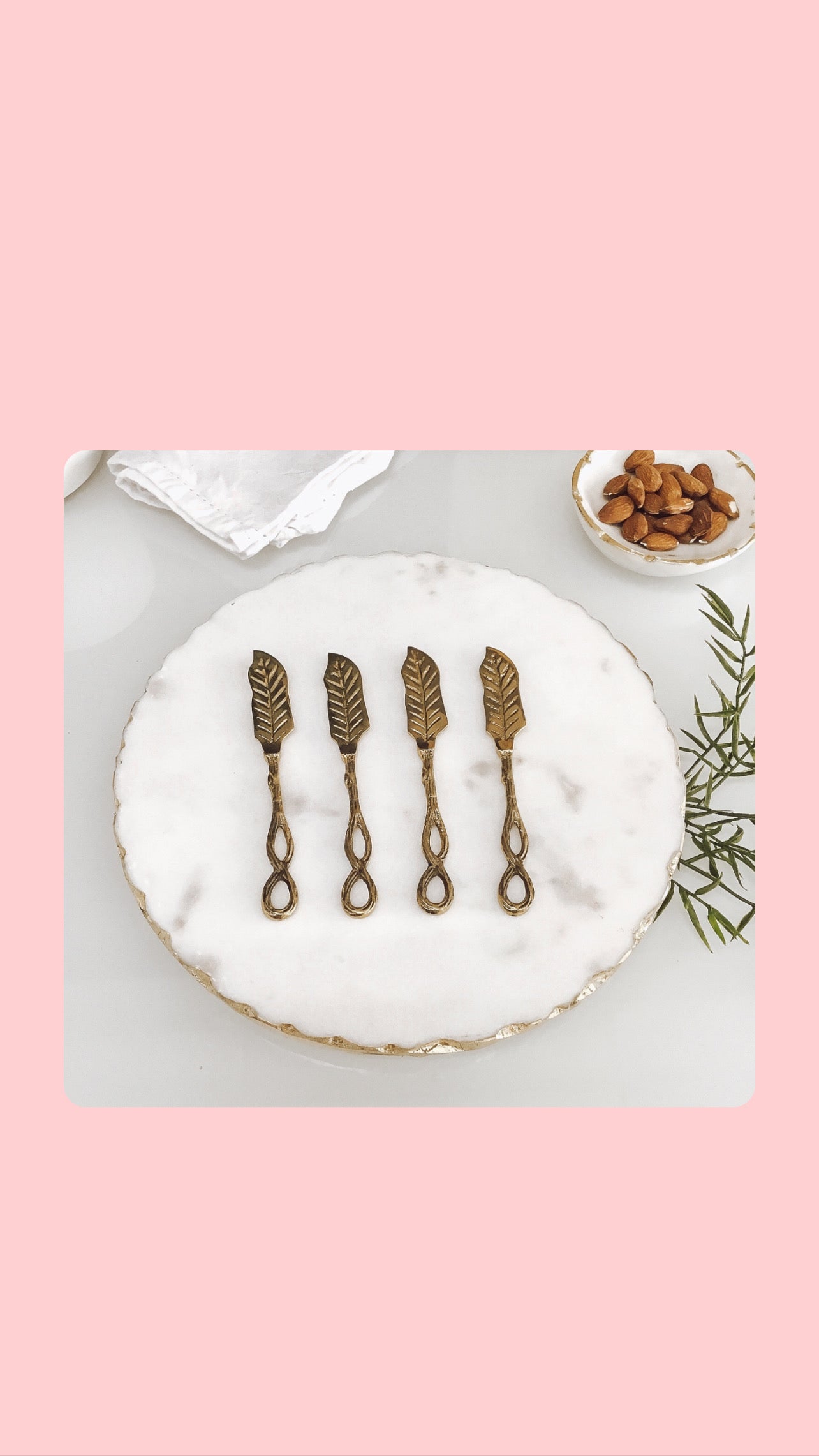 Golden Twig & Leaf Spreaders, Set of 4