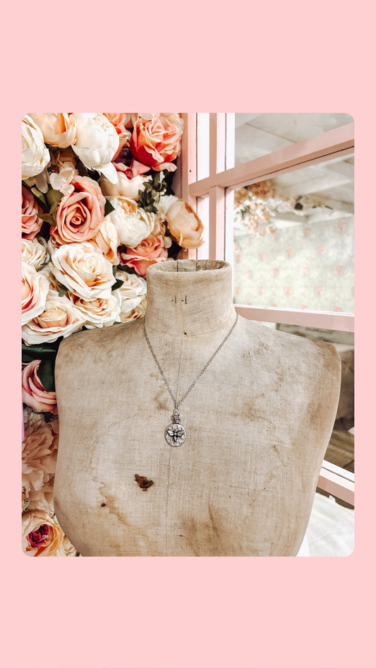 Hand Casted Bee Swarovski Crystal Necklace Boutique Jewelry