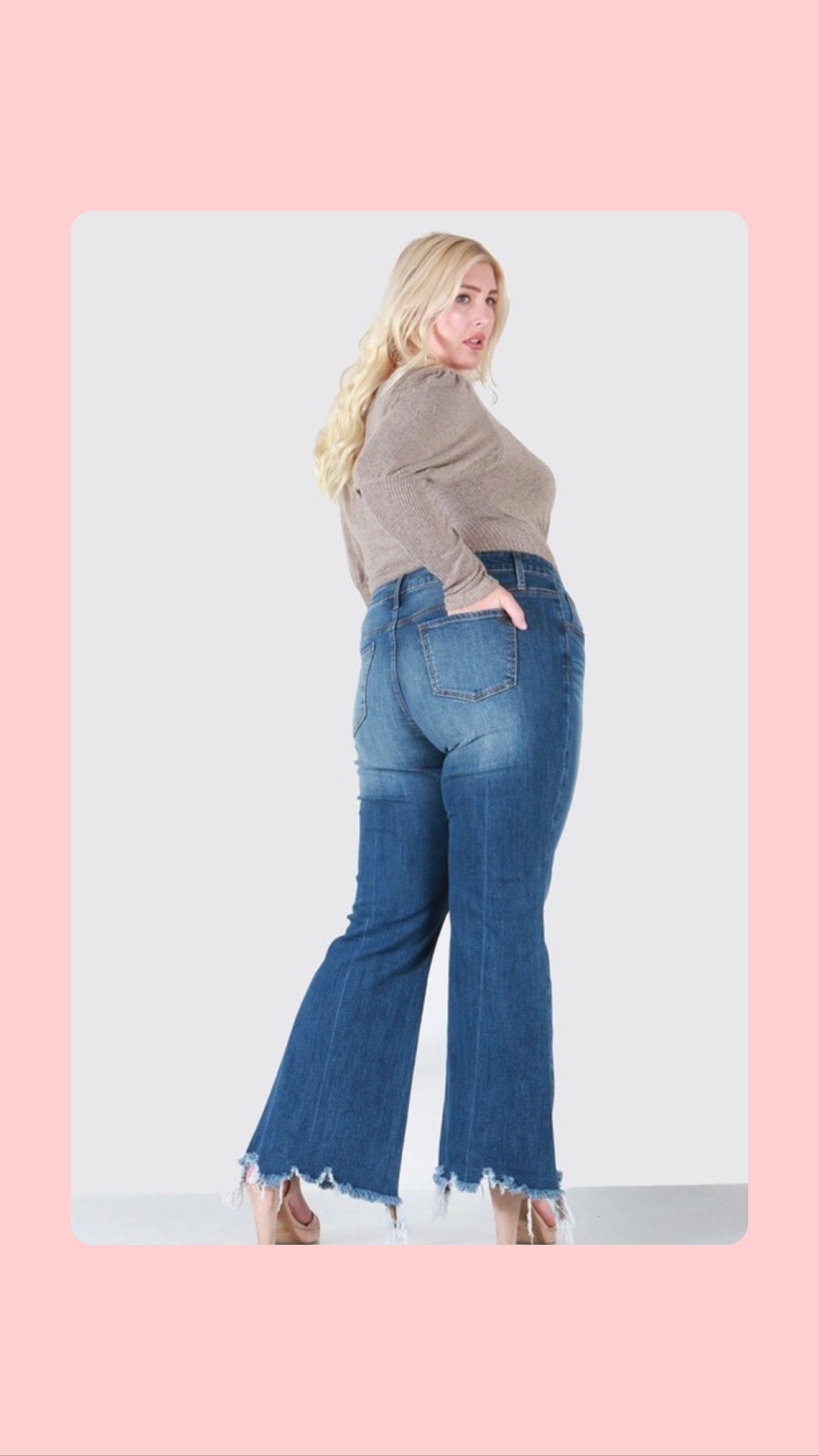 Plus Size Boot Cut Jeans