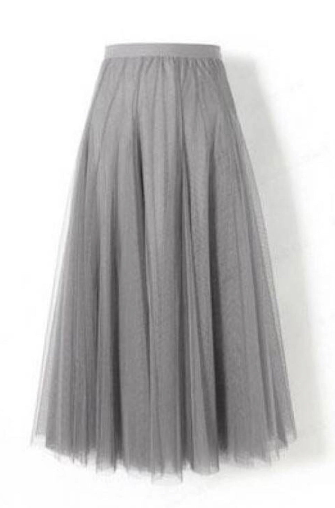 Elastic Waist Tulle Pleated Skirt – One Size