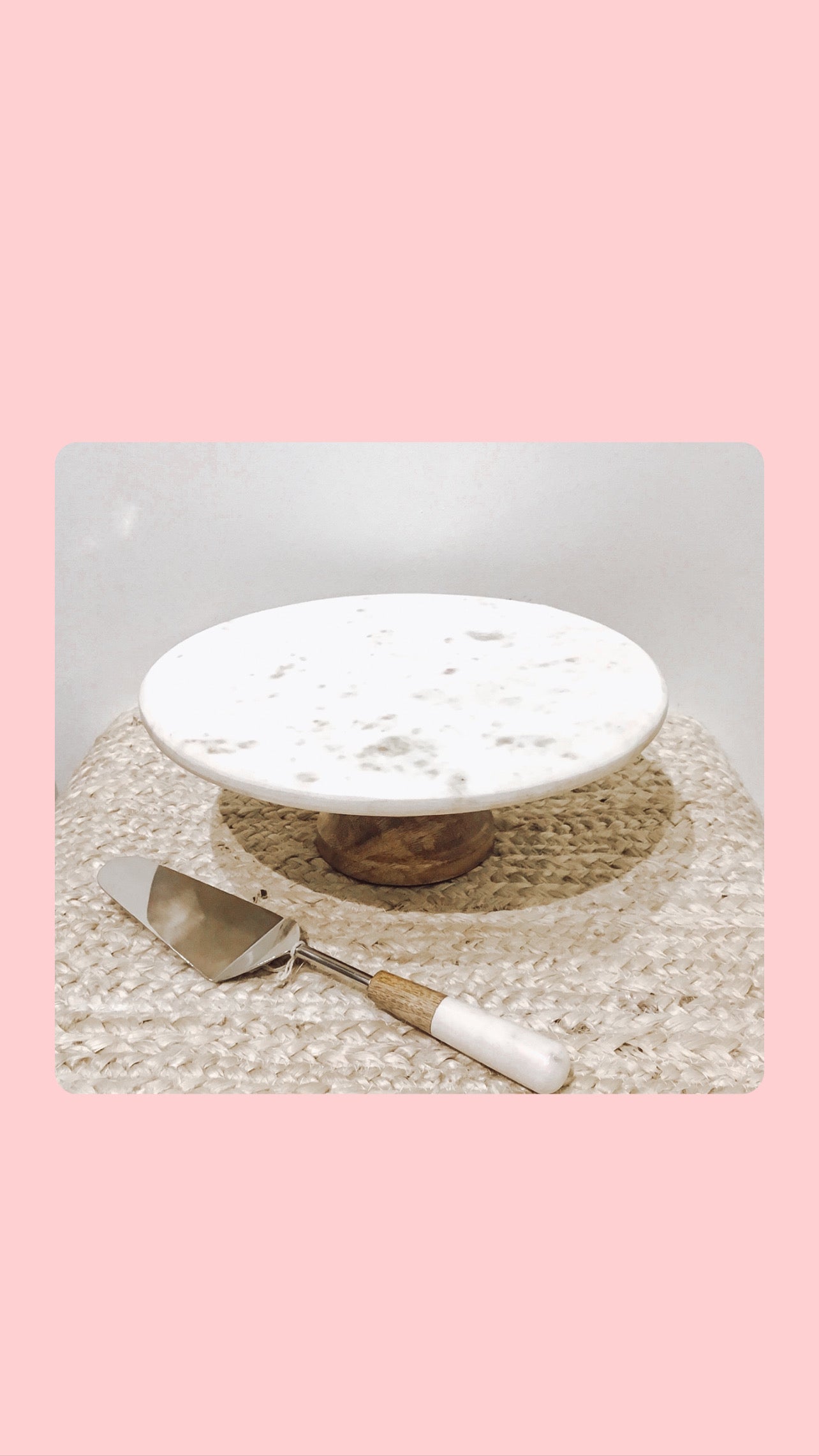 Marble & Wood Pie Server