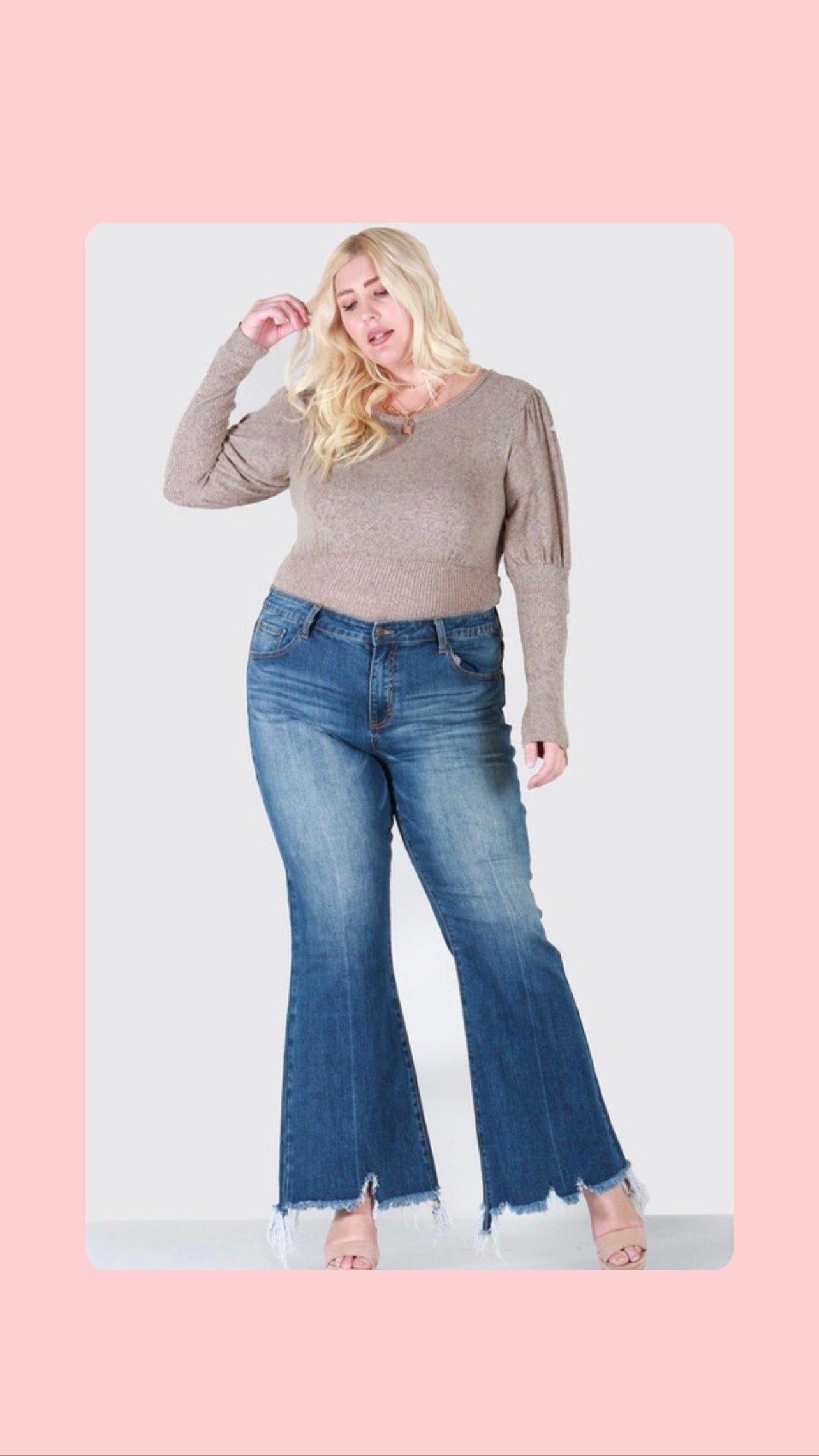 Plus Size Boot Cut Jeans