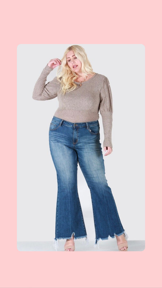 Plus Size Boot Cut Jeans