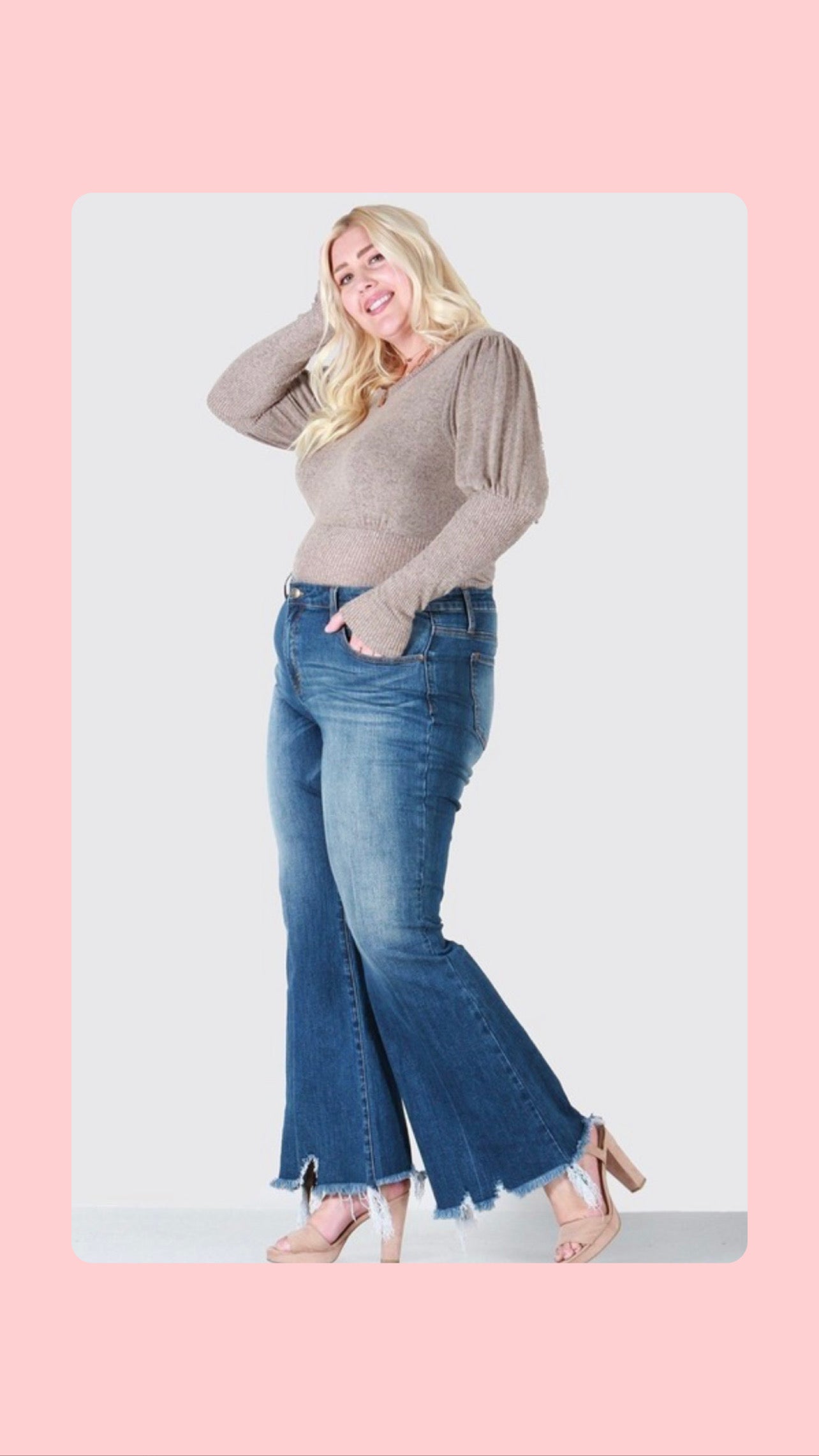 Plus Size Boot Cut Jeans