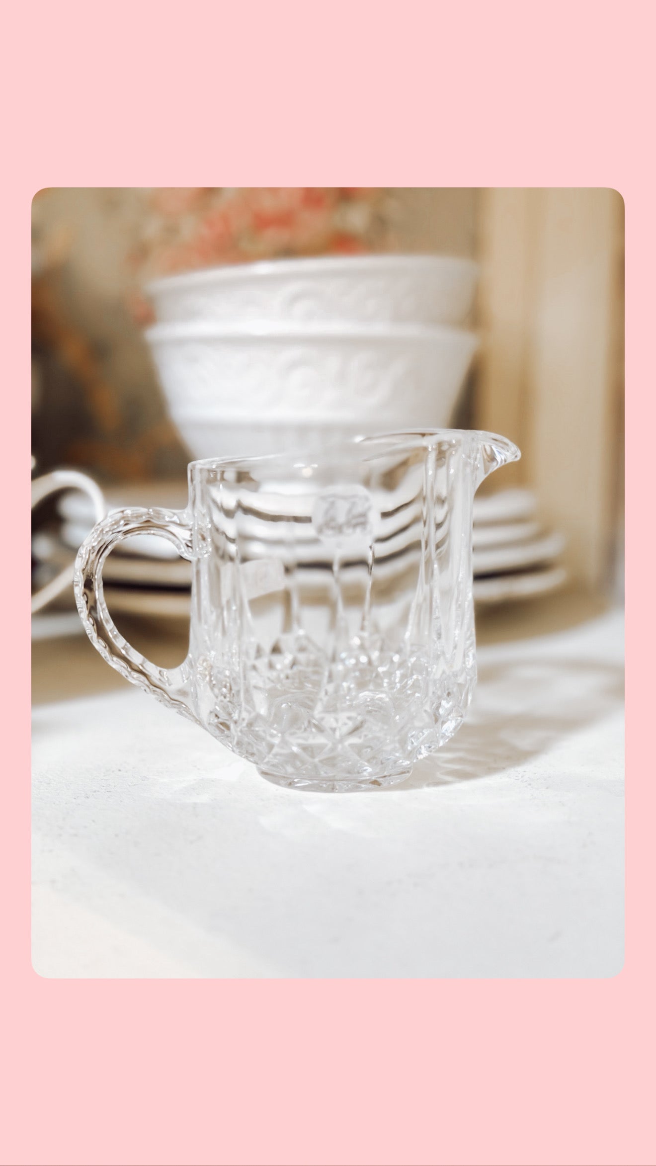 Mini French Glass Pitcher