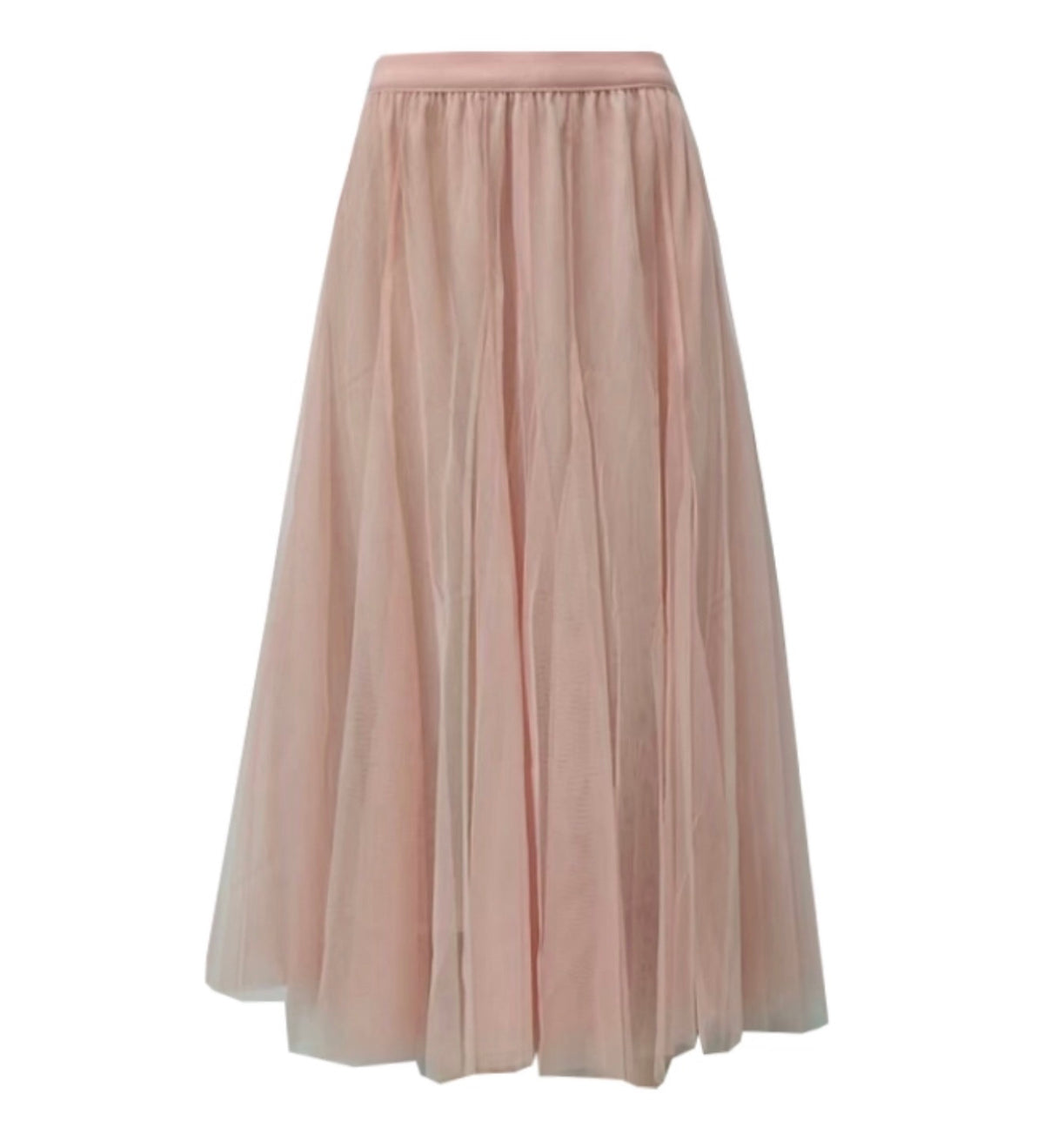 Elastic Waist Tulle Pleated Skirt – One Size