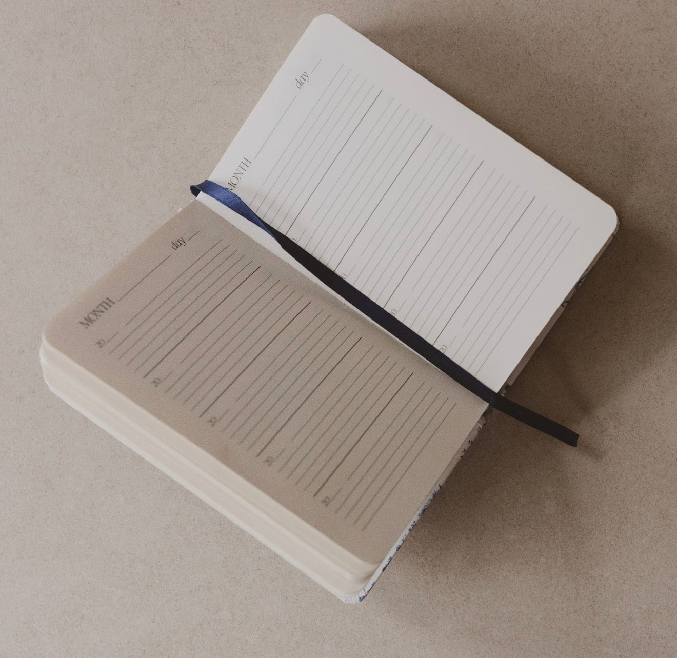 Blue Delft One Line A Day Fabric Journal – Daily Memory & Reflection Journal