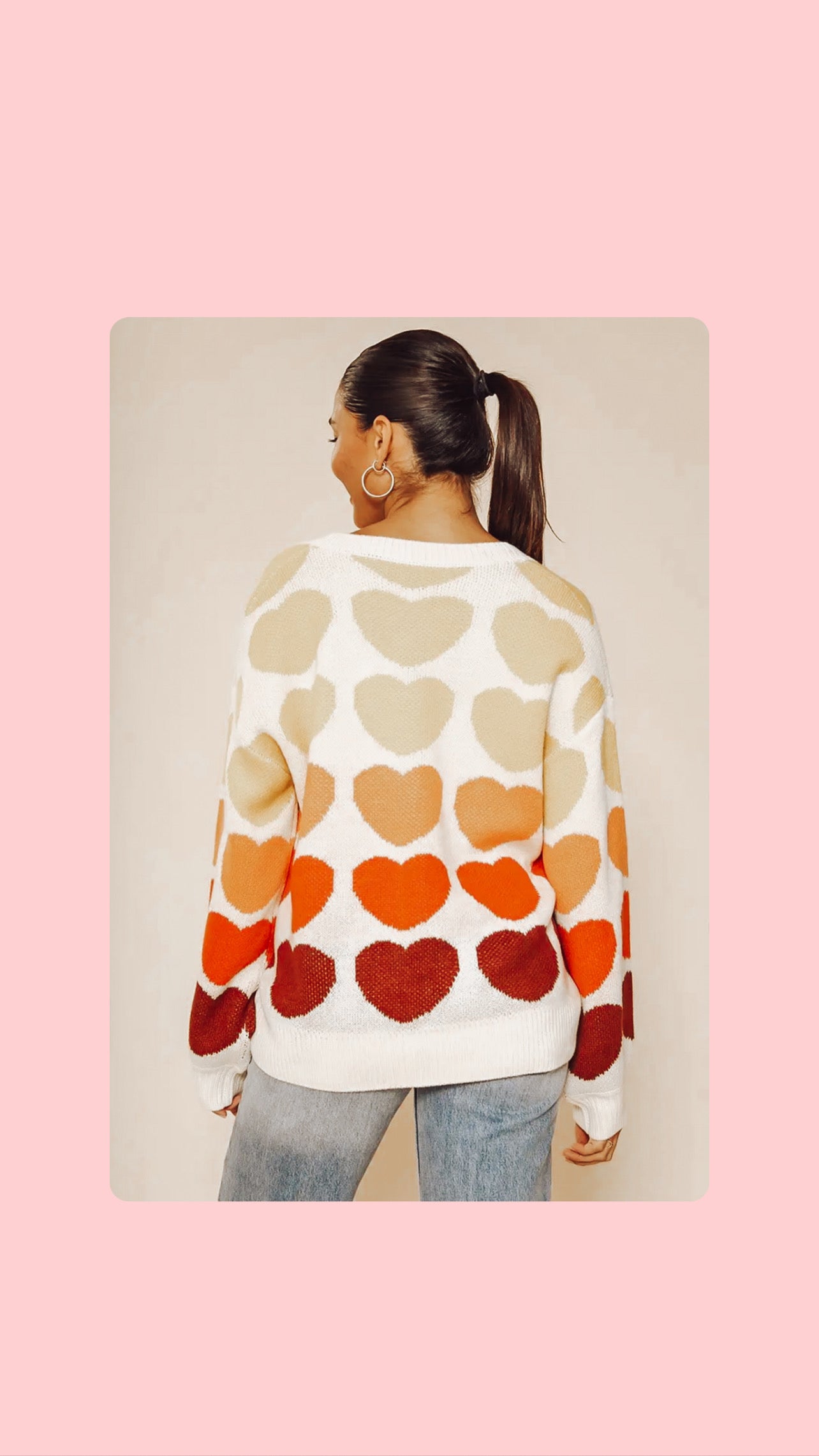 Multicolored Heart Cardigan