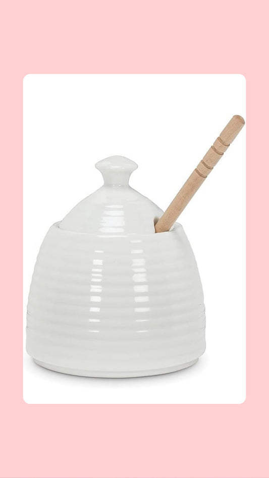 Beehive Honey Pot W/Dauber