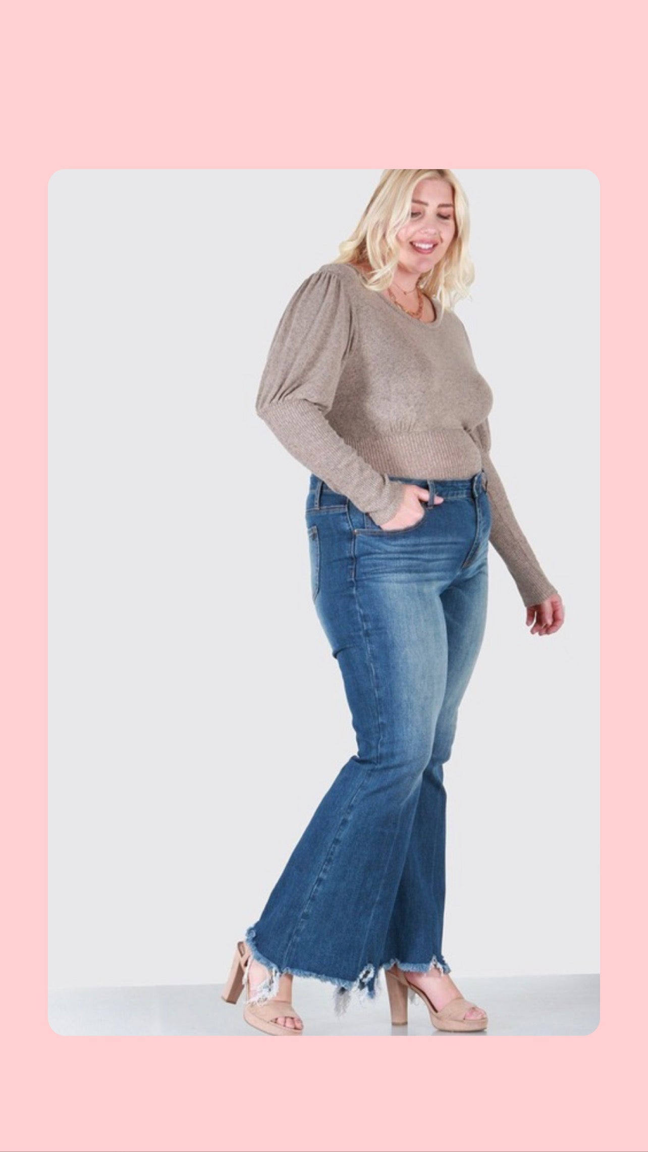 Plus Size Boot Cut Jeans