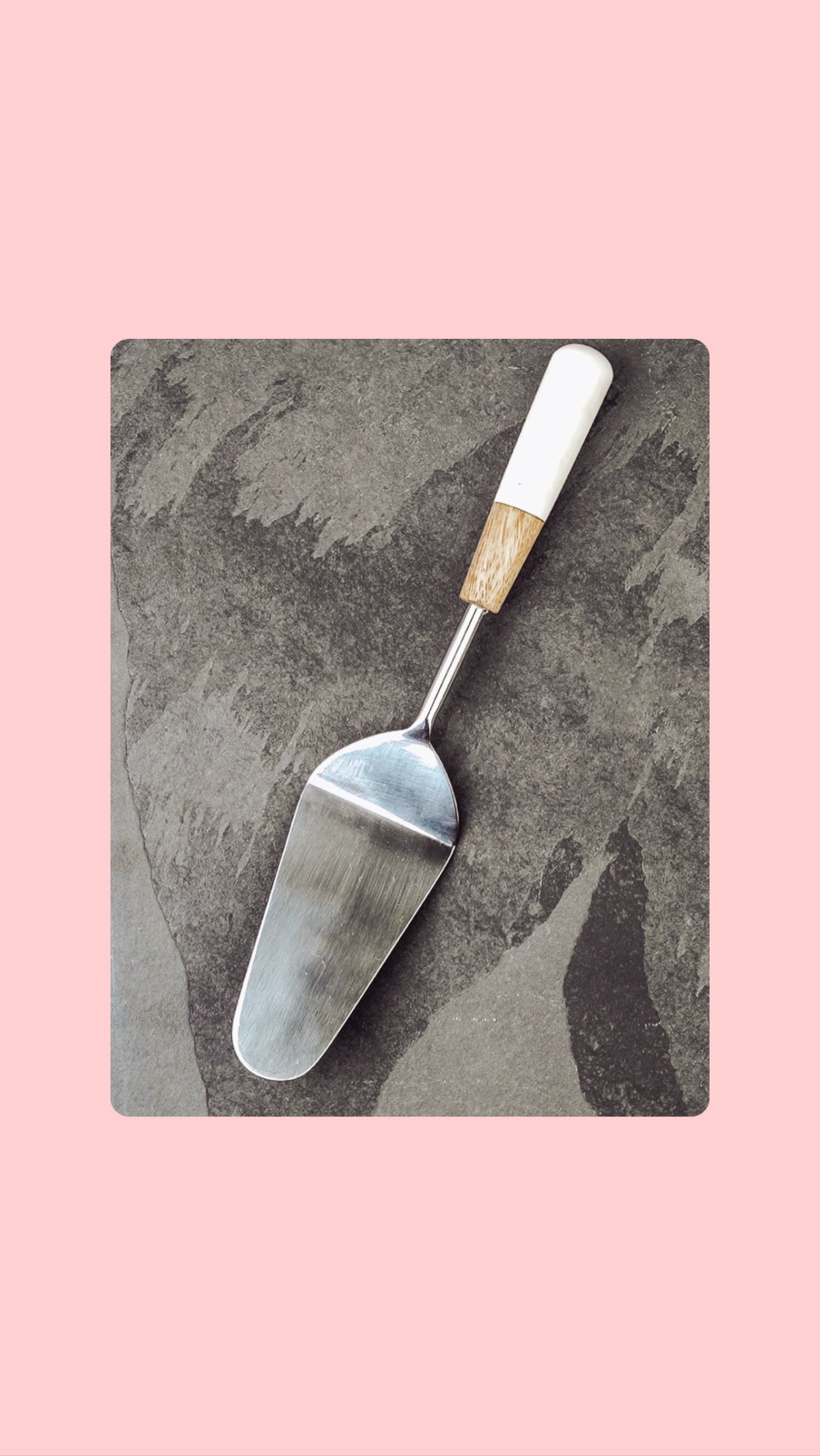 Marble & Wood Pie Server