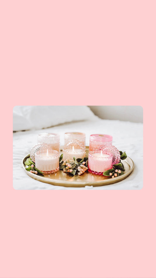 Peony Petite Shimmer Candle 8oz