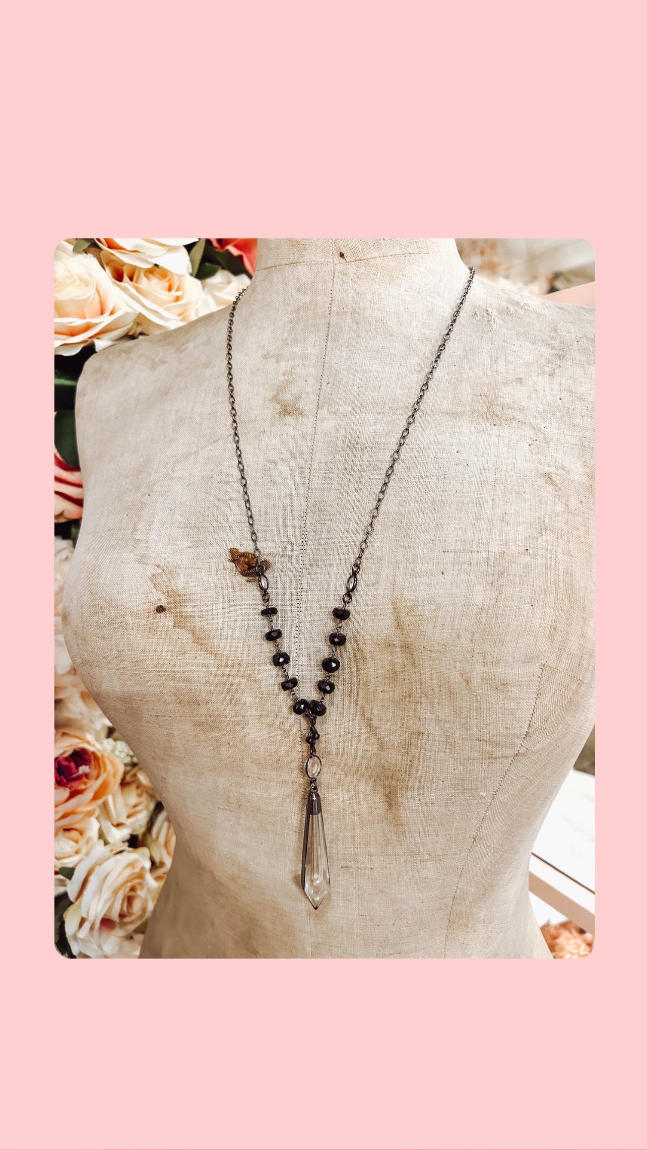 Vintage Chandelier Soldered Necklace Boutique Salon Jewelry
