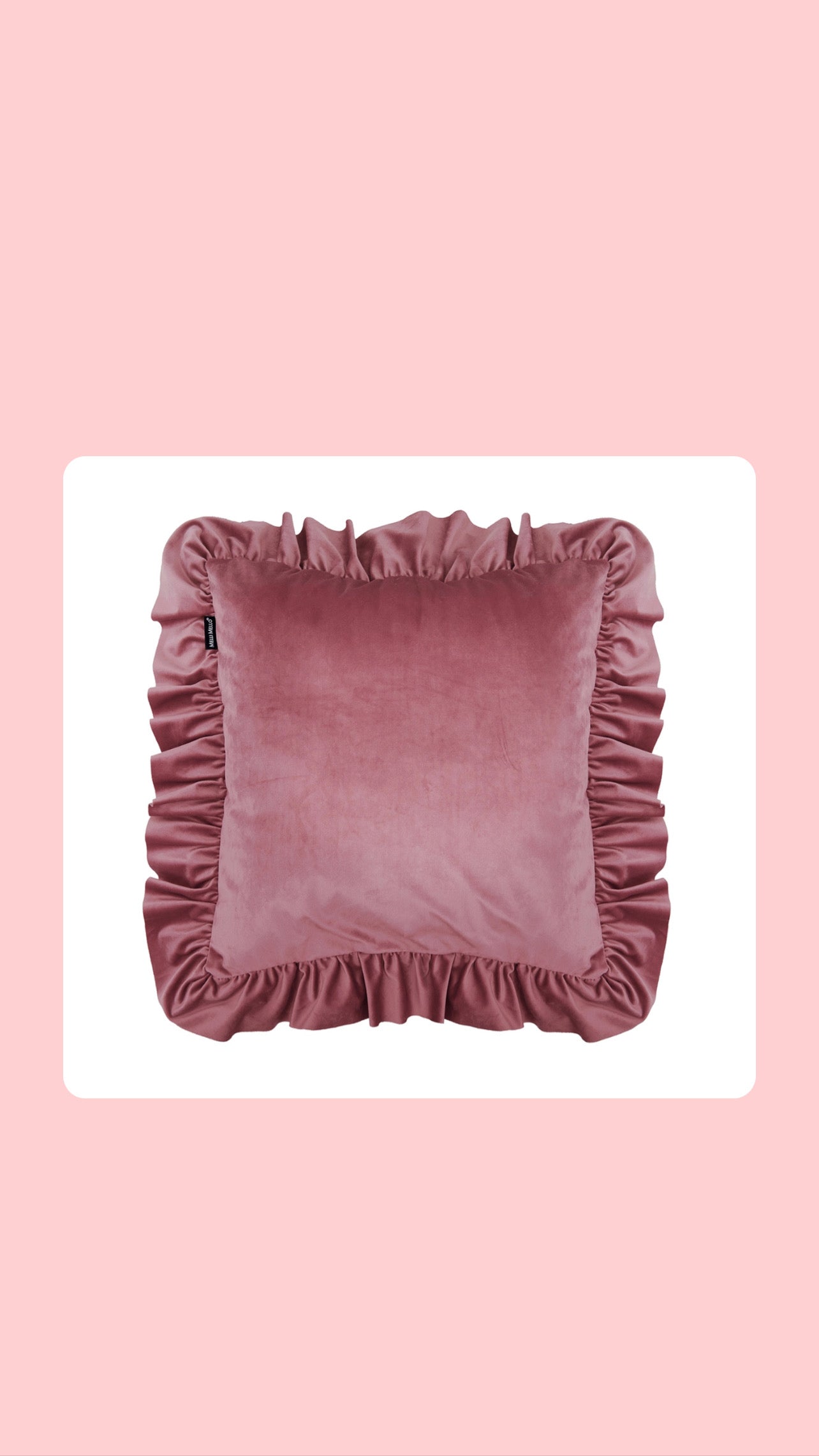 Velvet Ruffle Throw Pillow