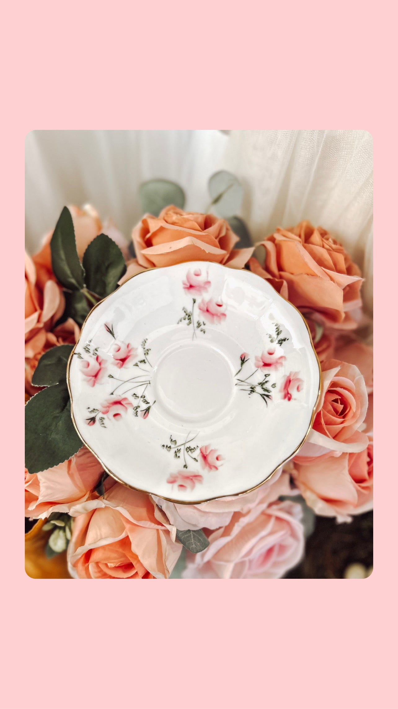 Floral tea cup set