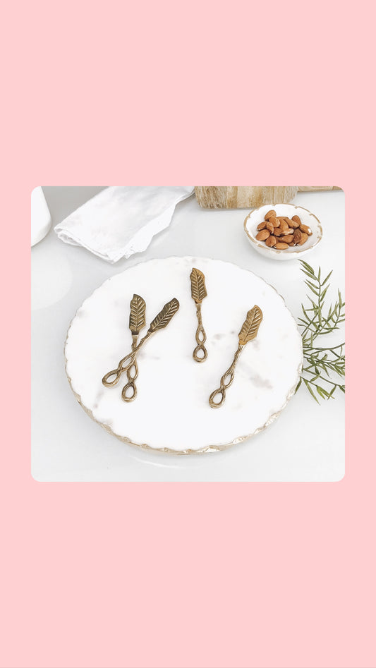 Golden Twig & Leaf Spreaders, Set of 4