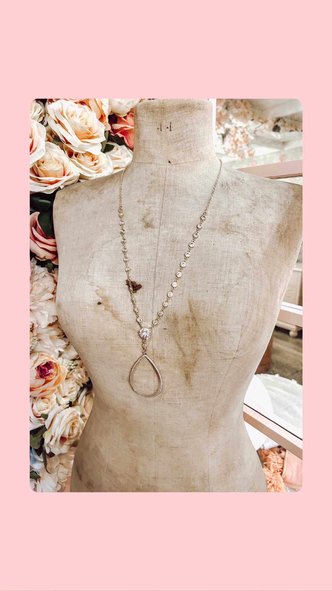 Swarovski Gold Necklace Boutique Salon Spa Bridal Jewelry