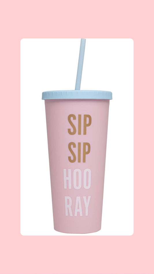 Sip Sip Hooray Wedding or Bachelorette Tumbler