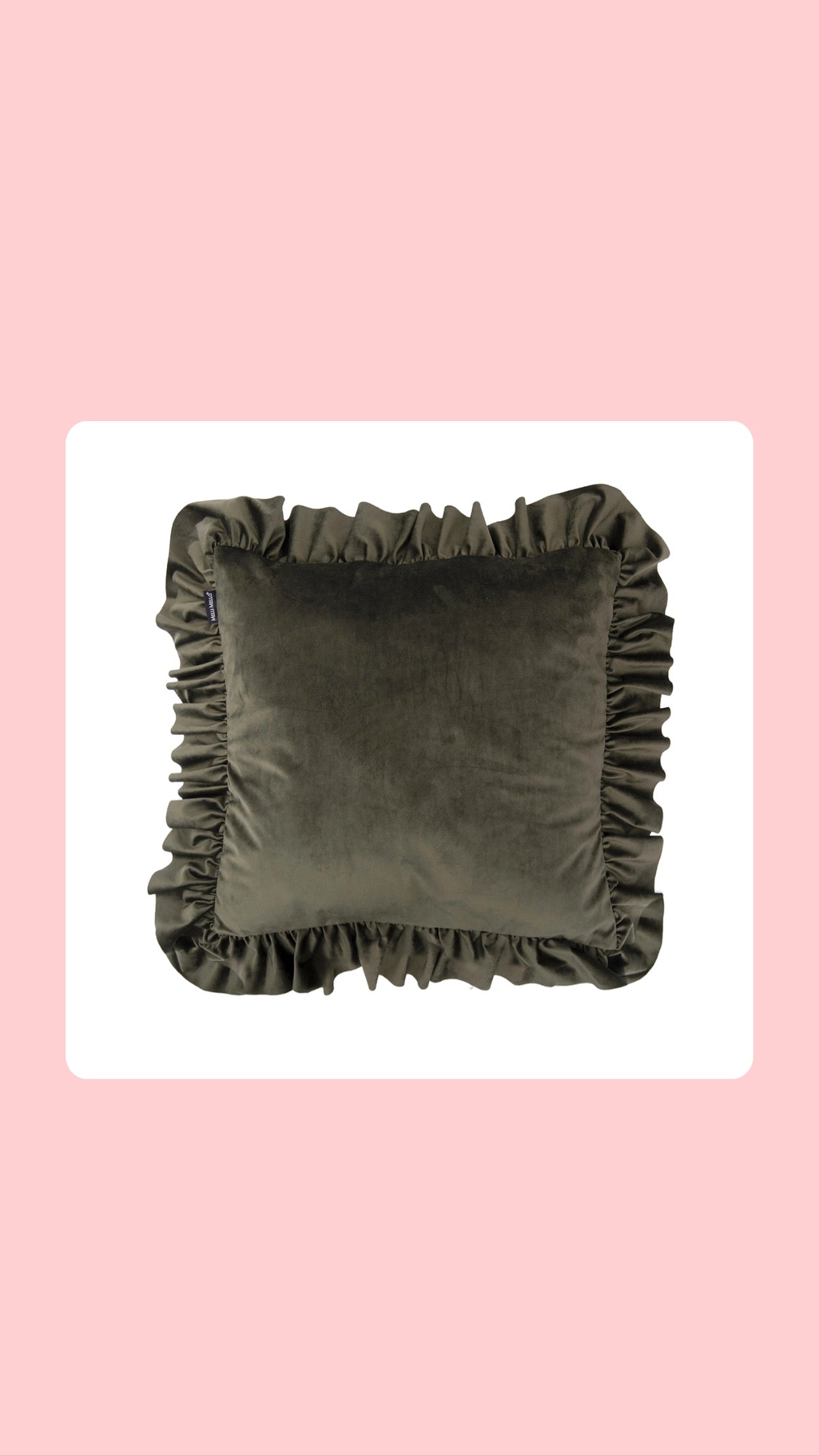 Velvet Ruffle Throw Pillow