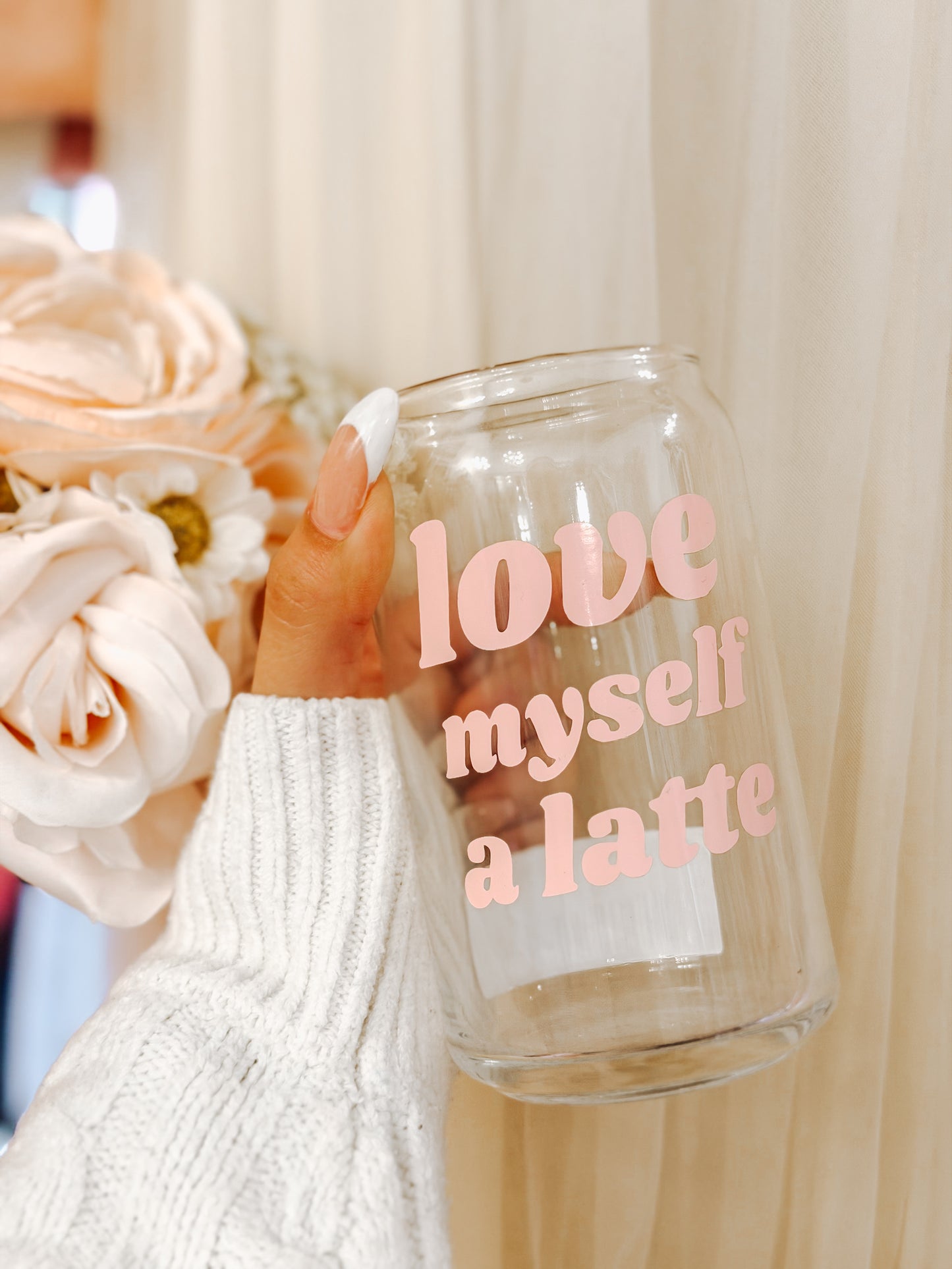 Love Myself A Latte Glass