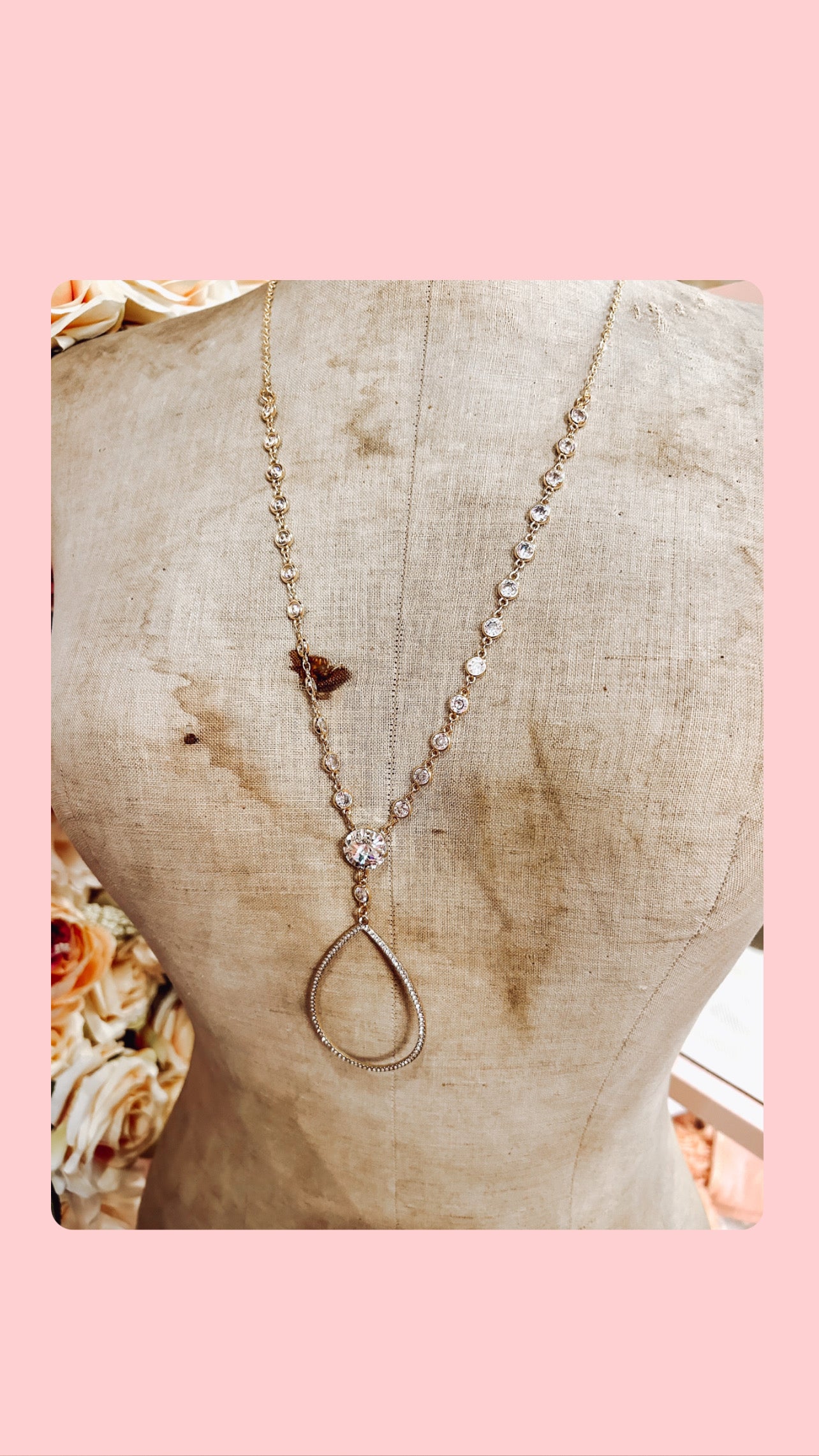 Swarovski Gold Necklace Boutique Salon Spa Bridal Jewelry