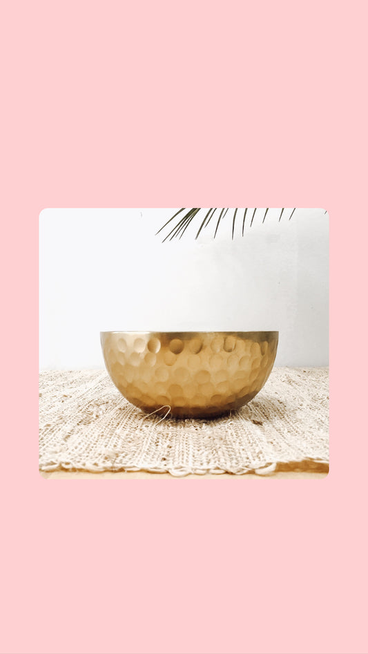 Gold Hammered Mini Bowl