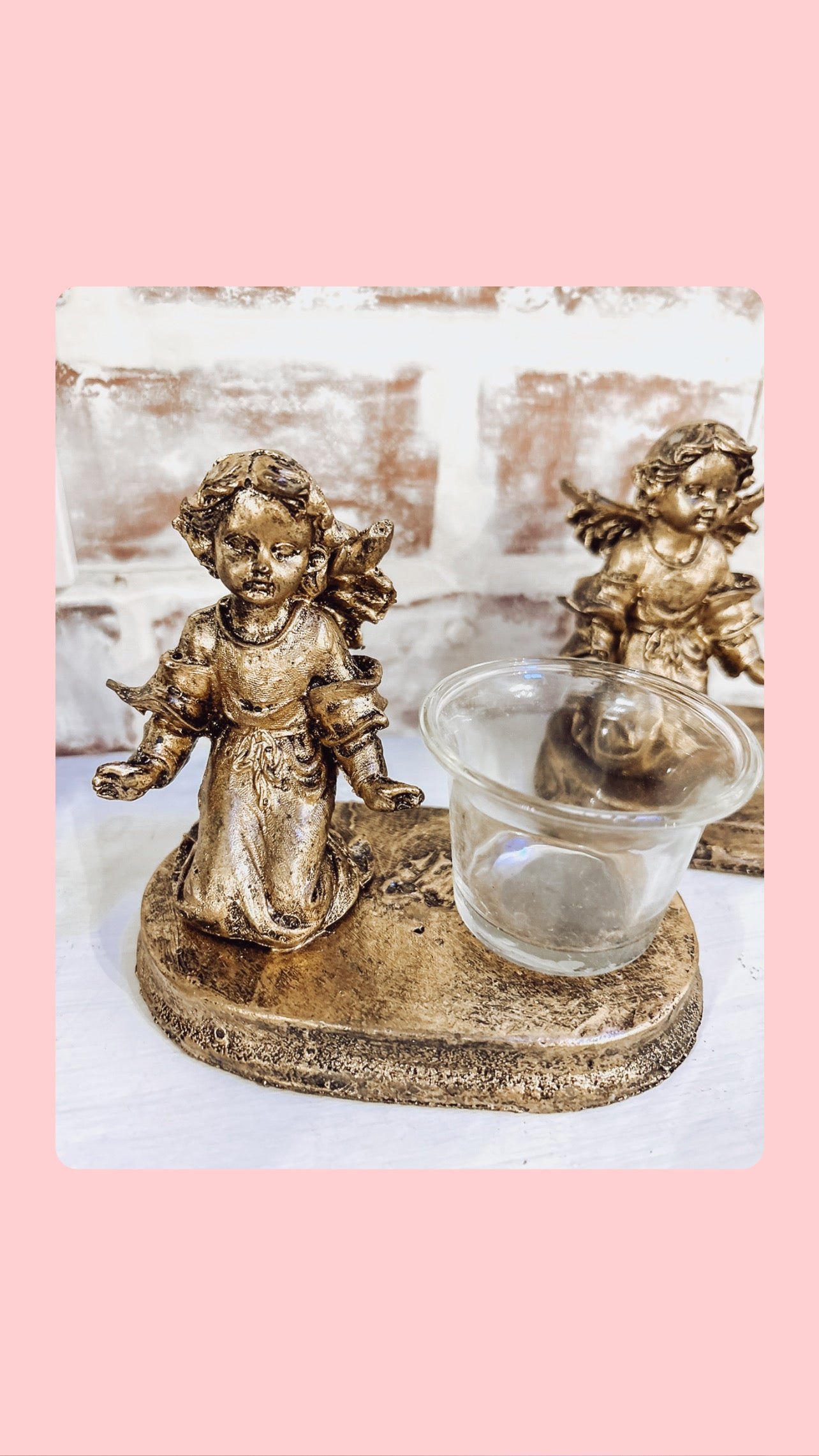 Angel tea light holder