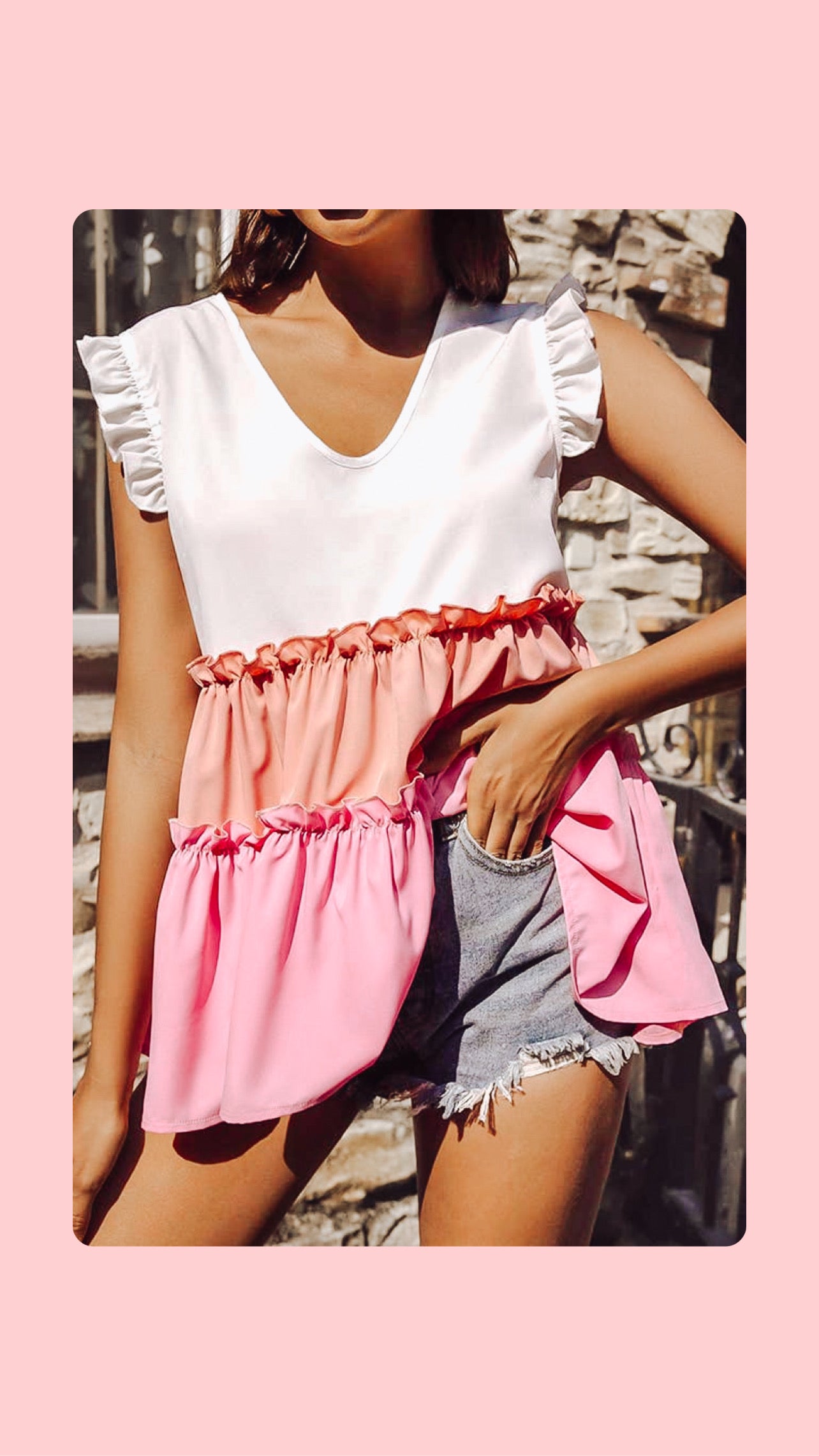 Ruffled tank