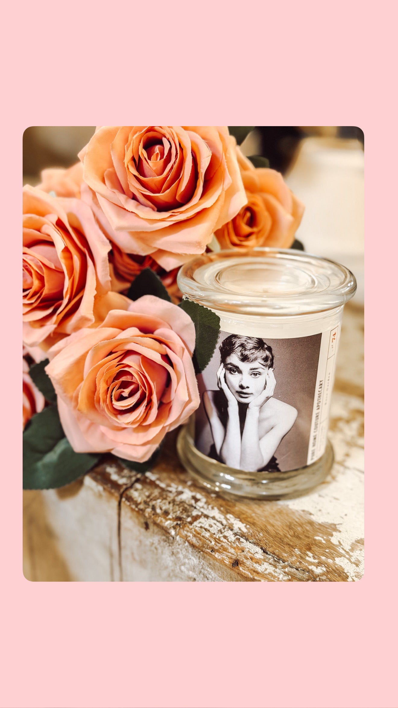 Audrey face-Rose Garden Candle