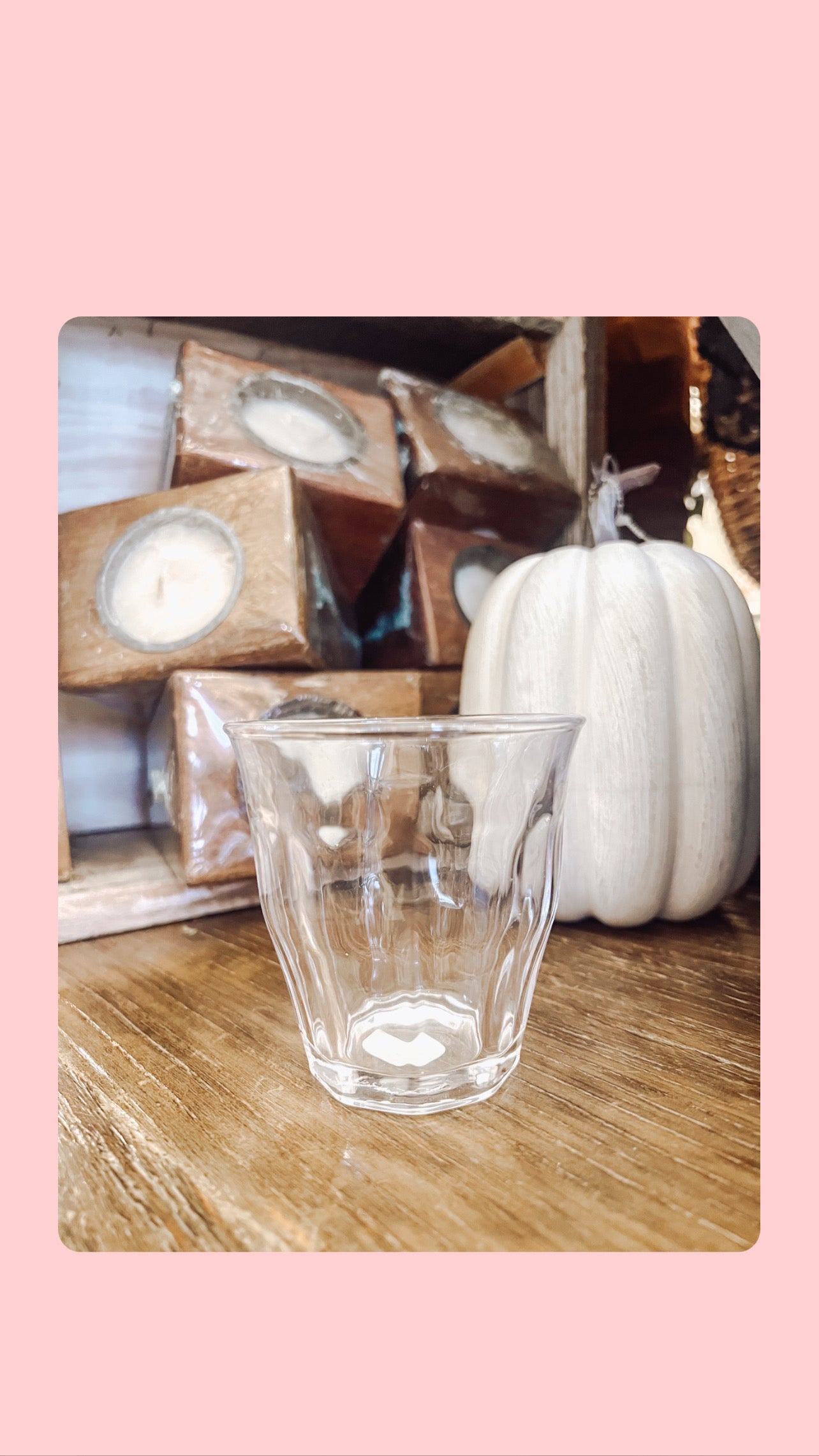 Clear glass cups