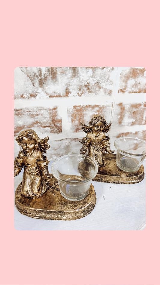Angel tea light holder