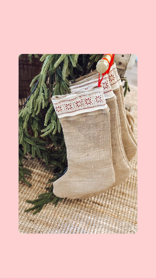 Burlap Stocking