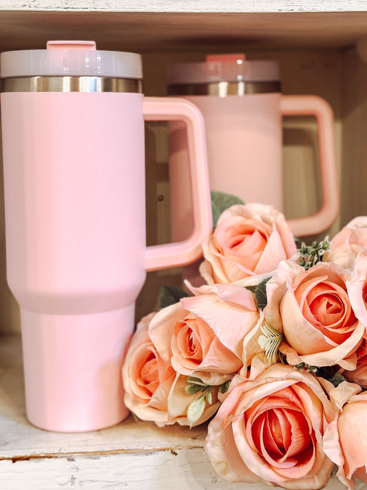 Blush Pink 40 oz Travel Tumbler